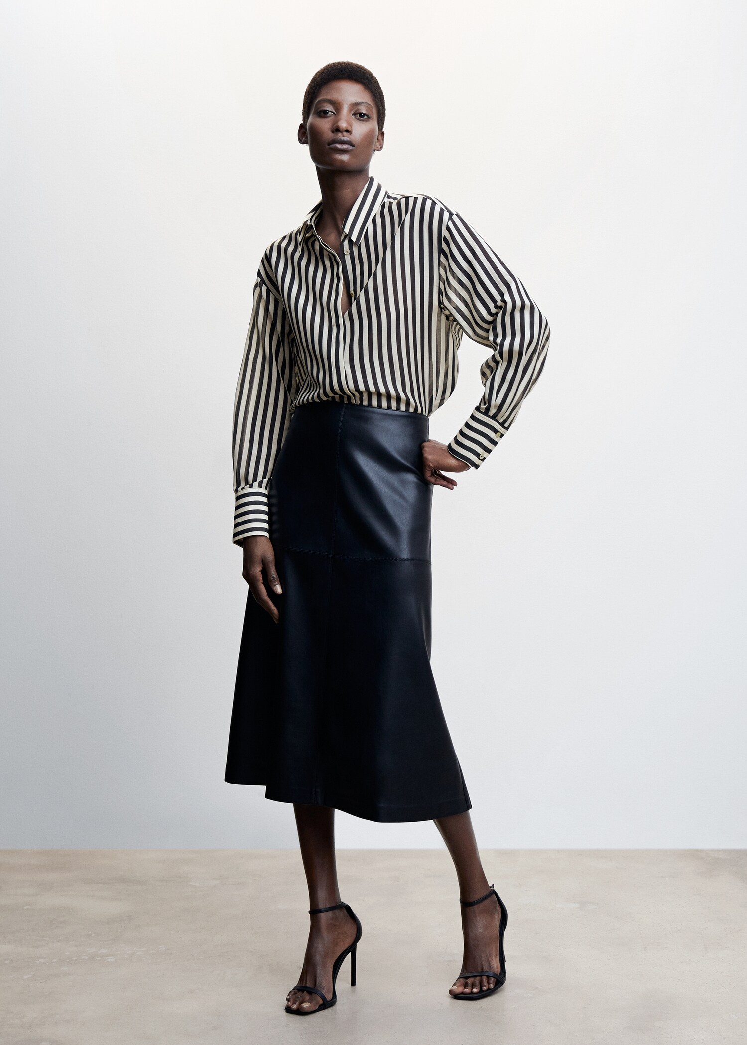 Camisa oversize algodón rayas - Plano general