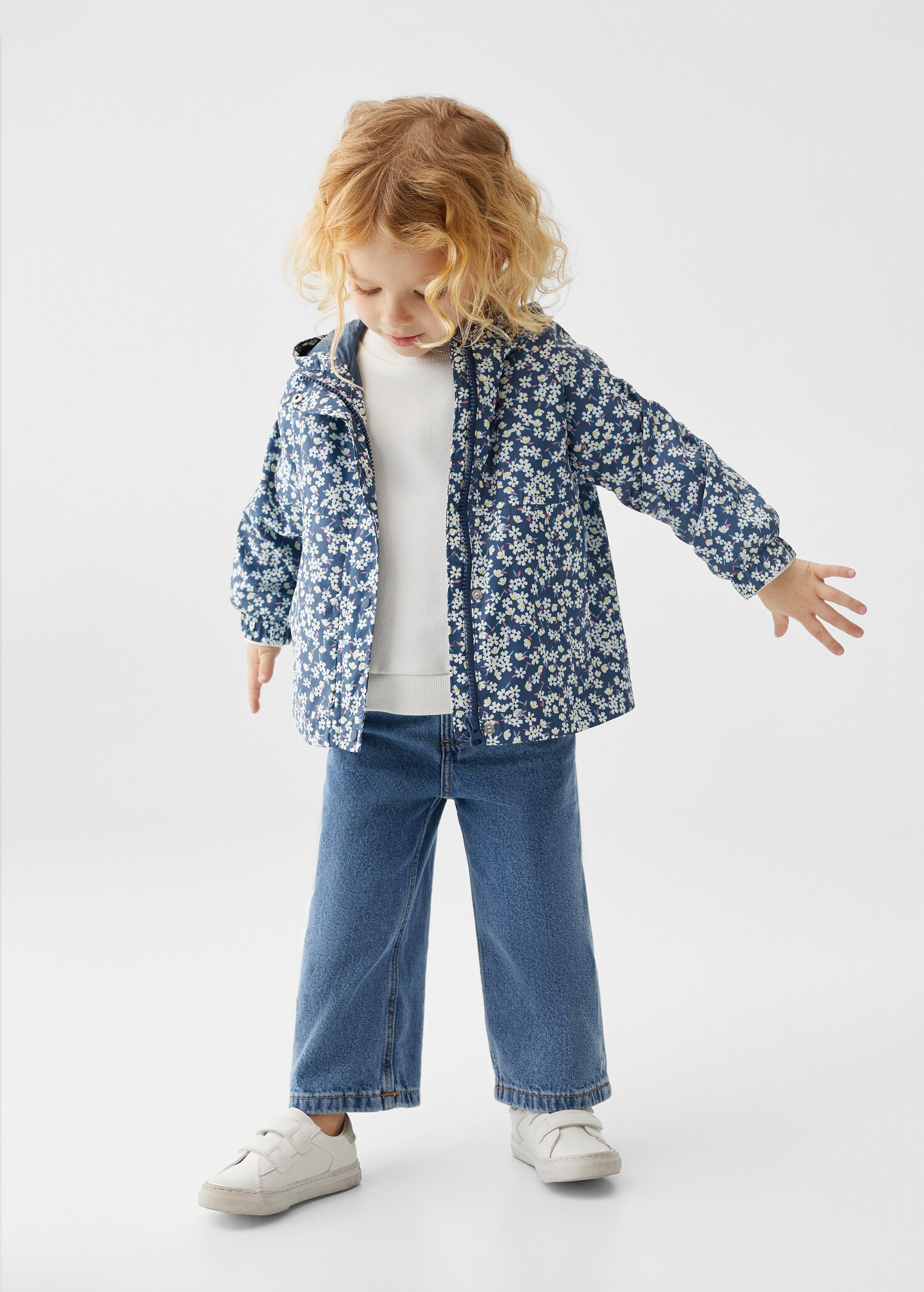 Jacke mit Blumen-Print - Allgemeine Ansicht