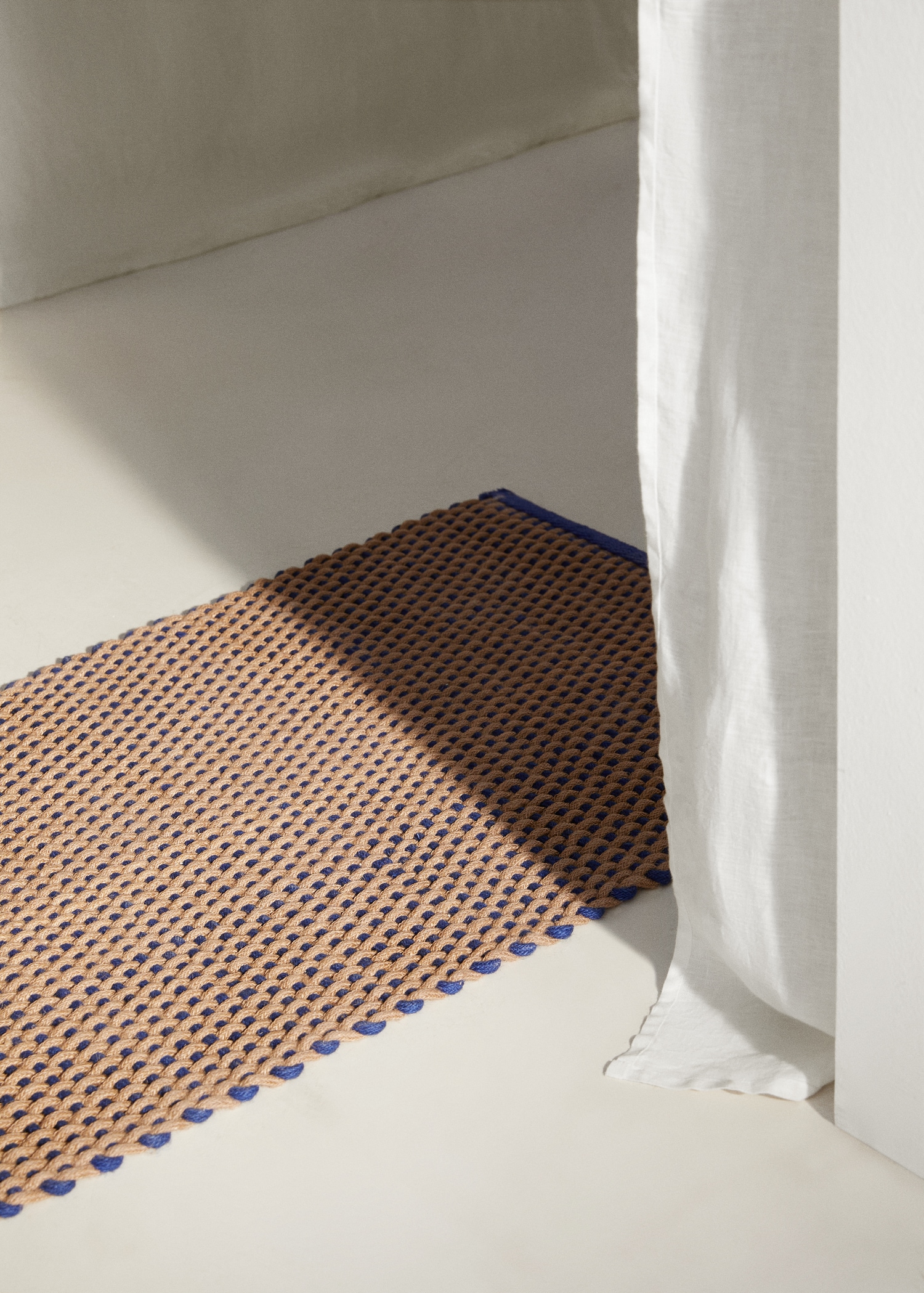 Jute and cotton carpet 60x90cm - General plane