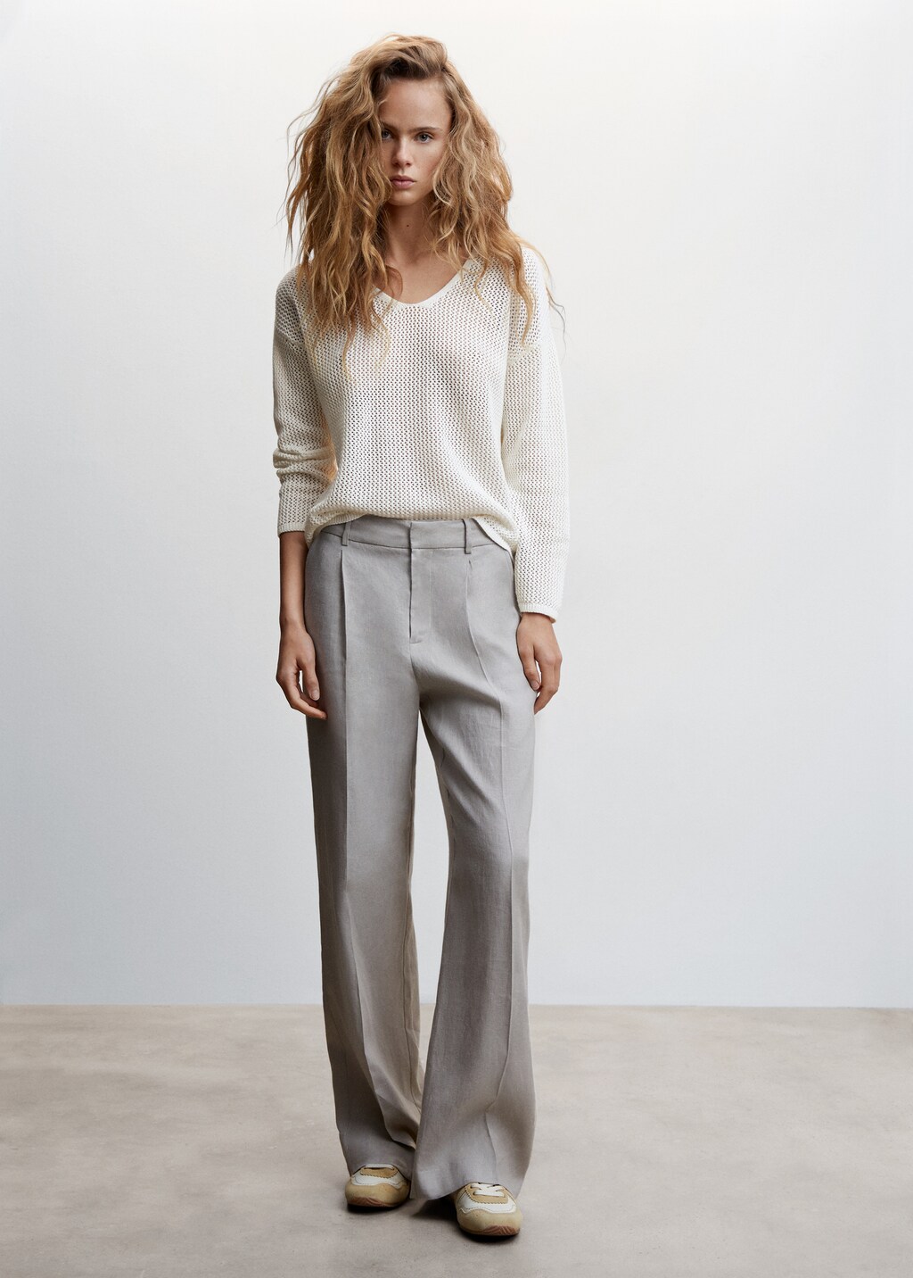 Pull over 100 coton col V