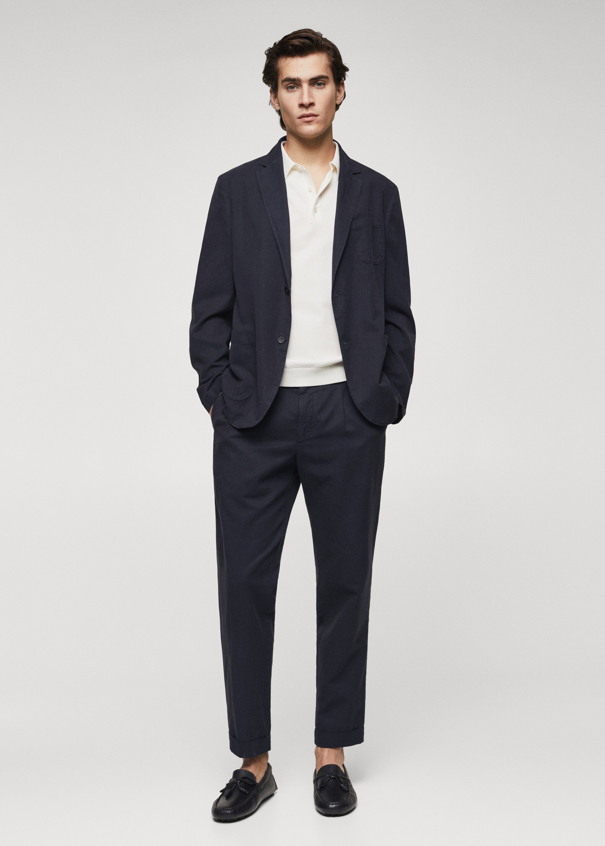 Tapered-fit pleated pants - General plane