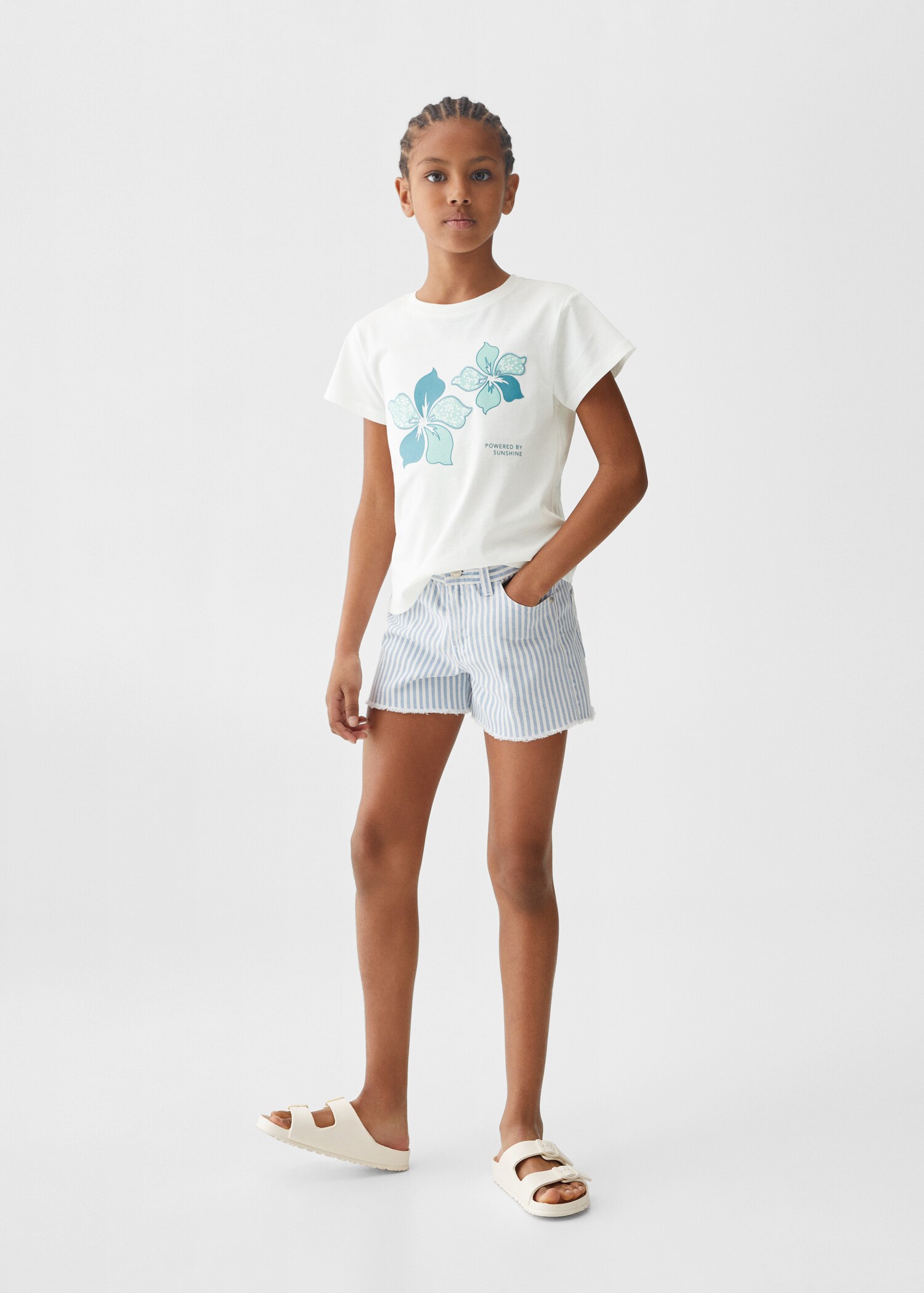 Printed cotton-blend T-shirt - General plane