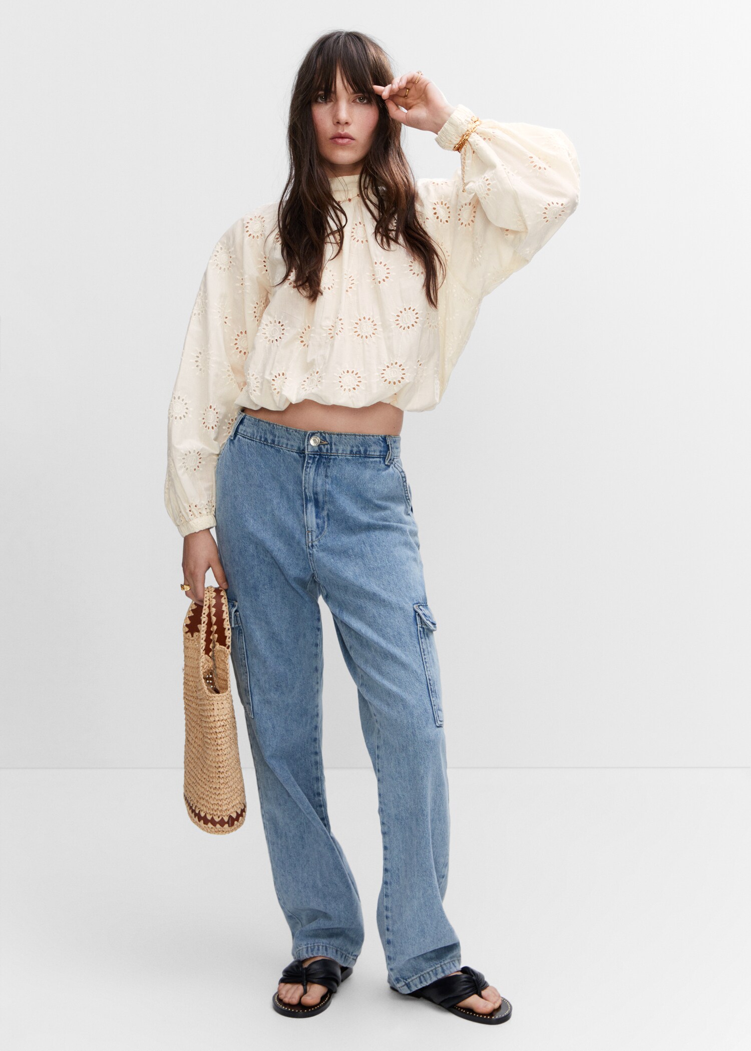 Blouse ajourée brodée - Plan général