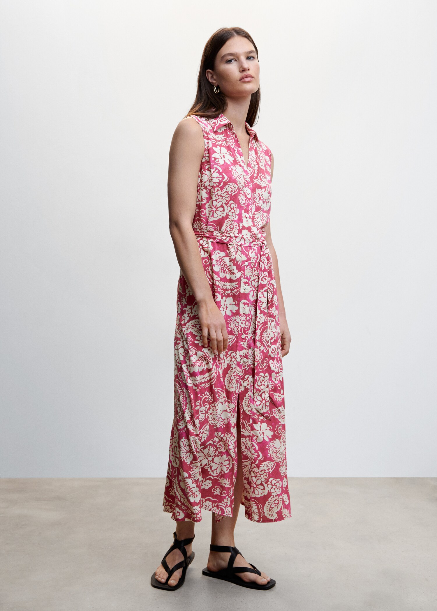 Floral shirt dress - General plane