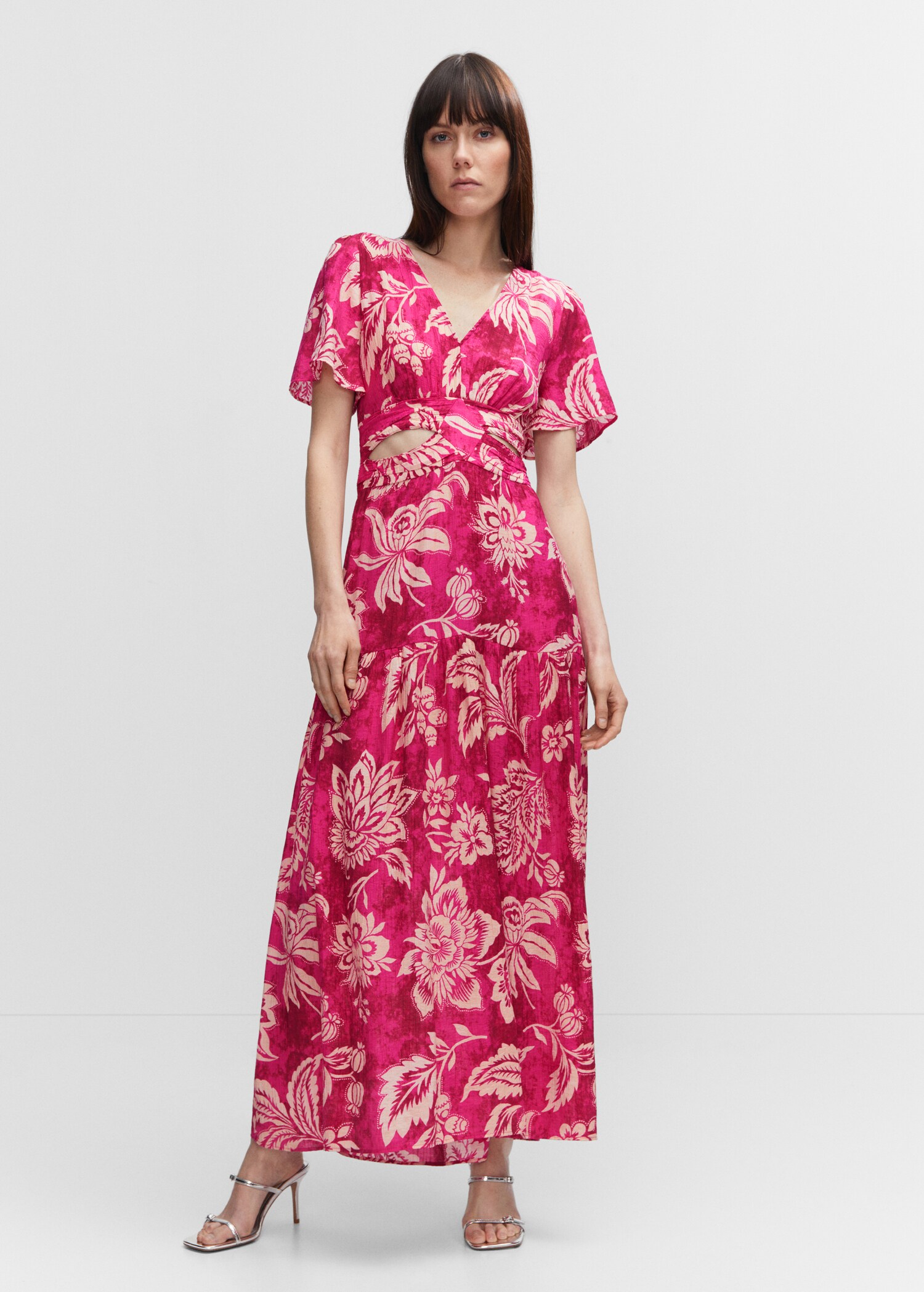 Vestido floral aberturas - Plano general