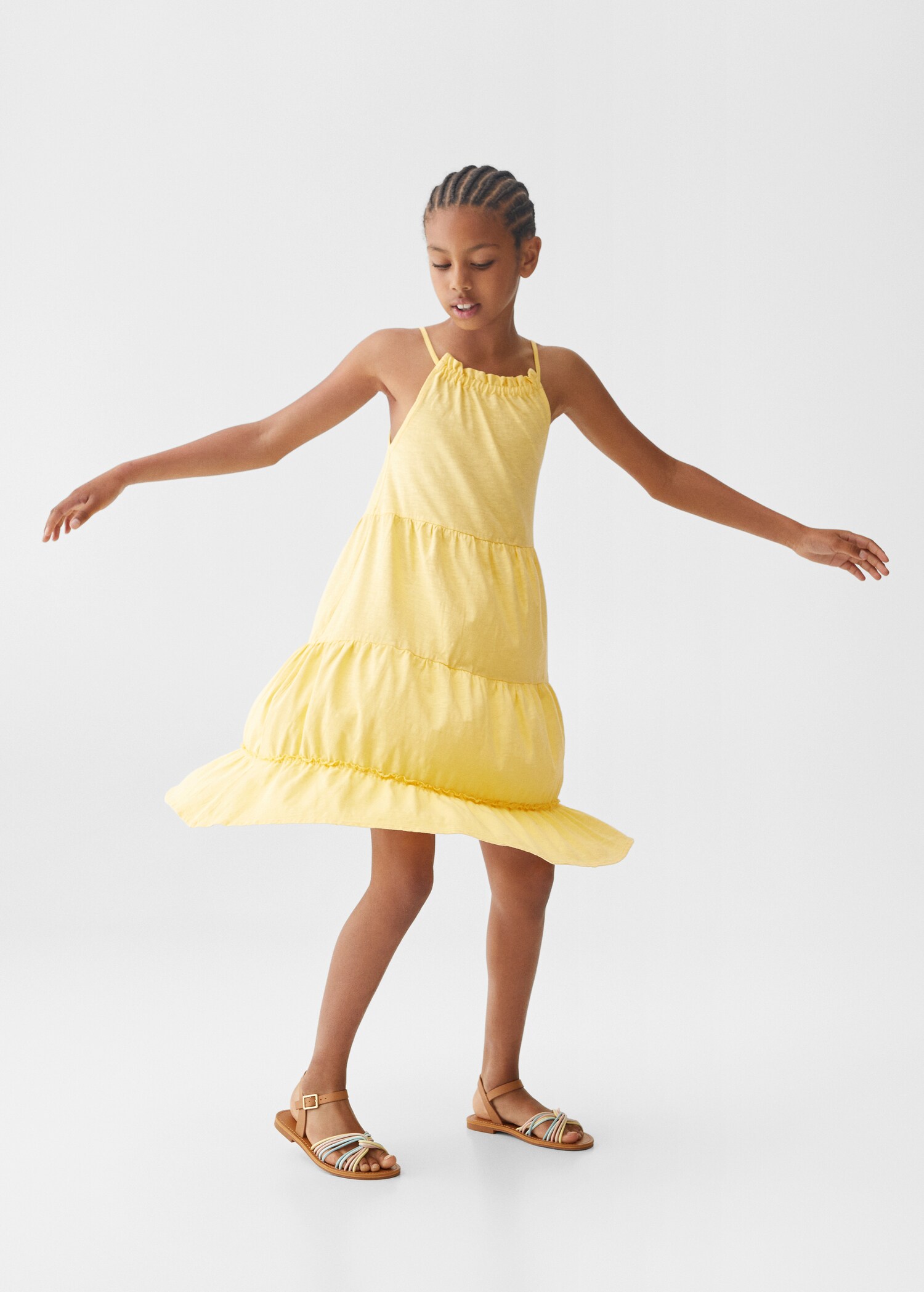 Frill cotton dress - General plane