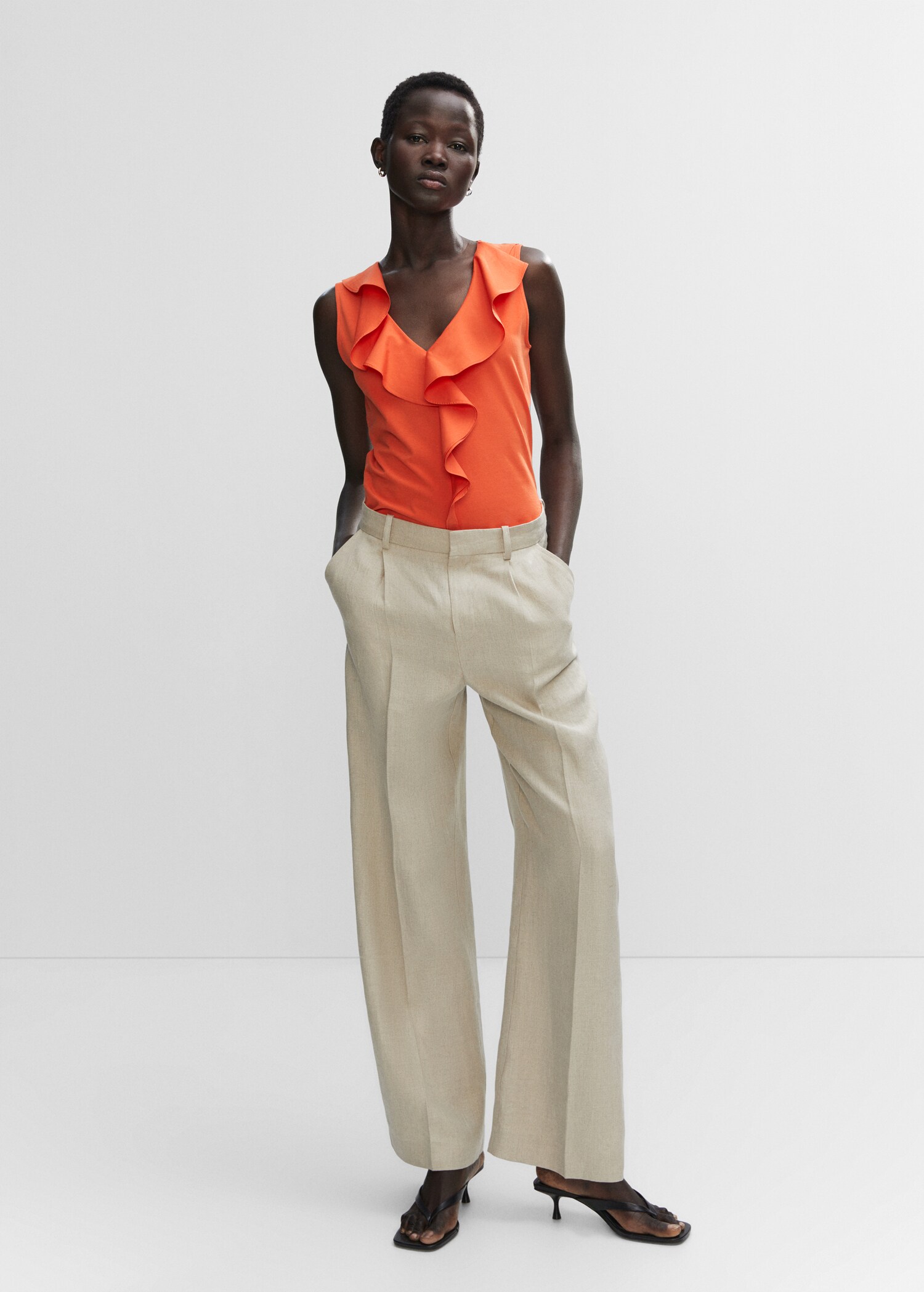 Top cuello volante - Plano general
