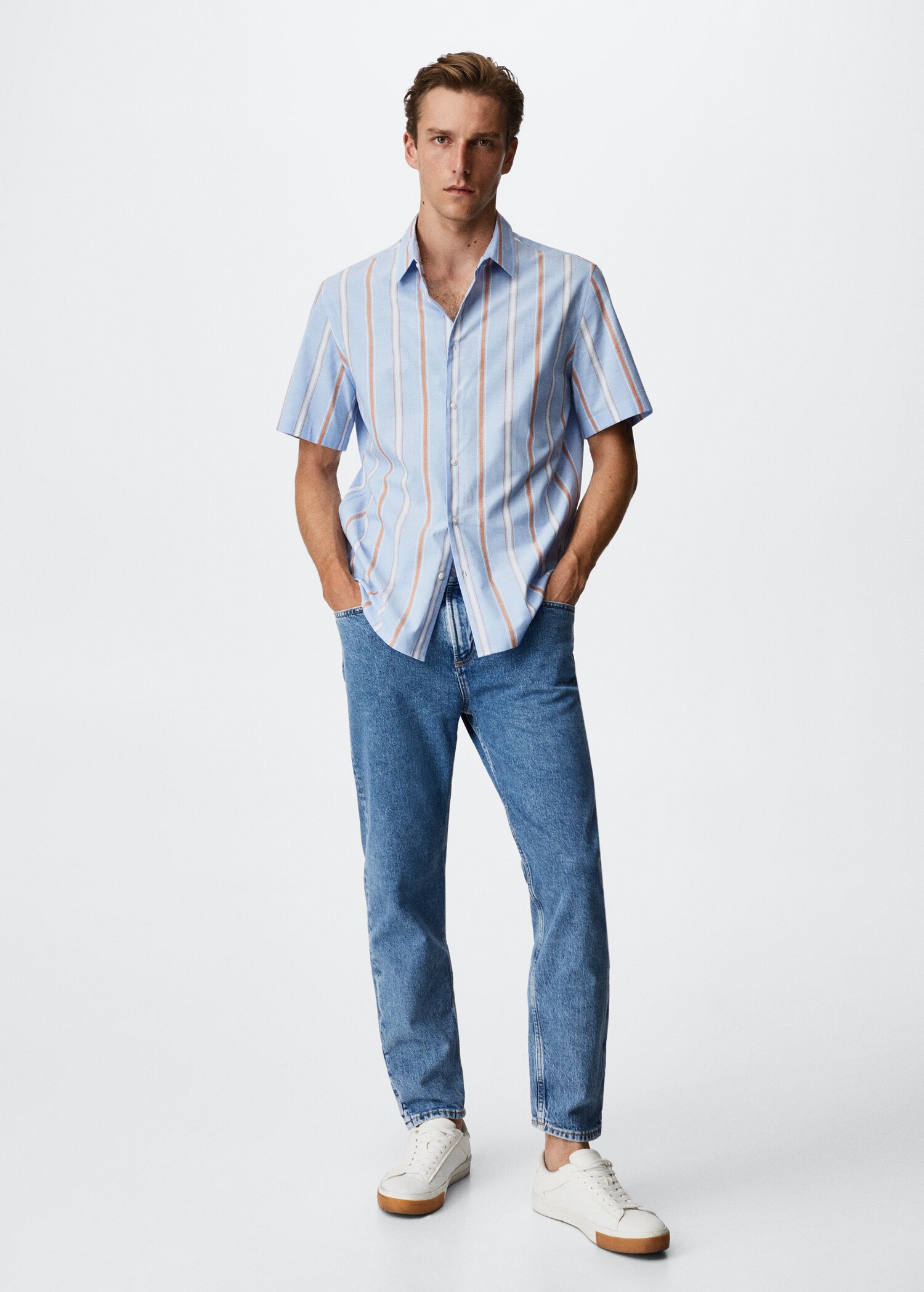 Striped cotton shirt - General plane