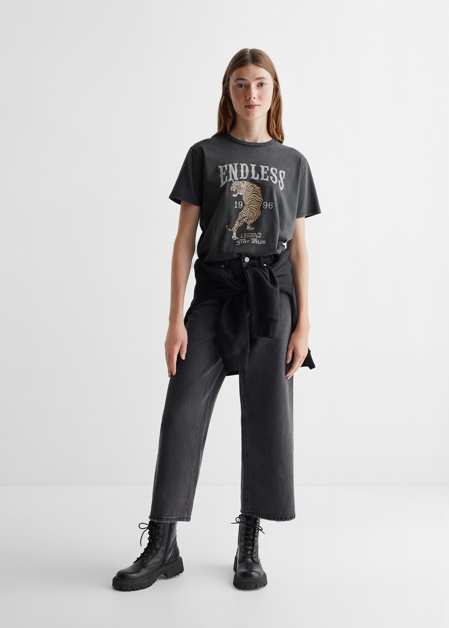 Camiseta estampada mensaje - Plano general