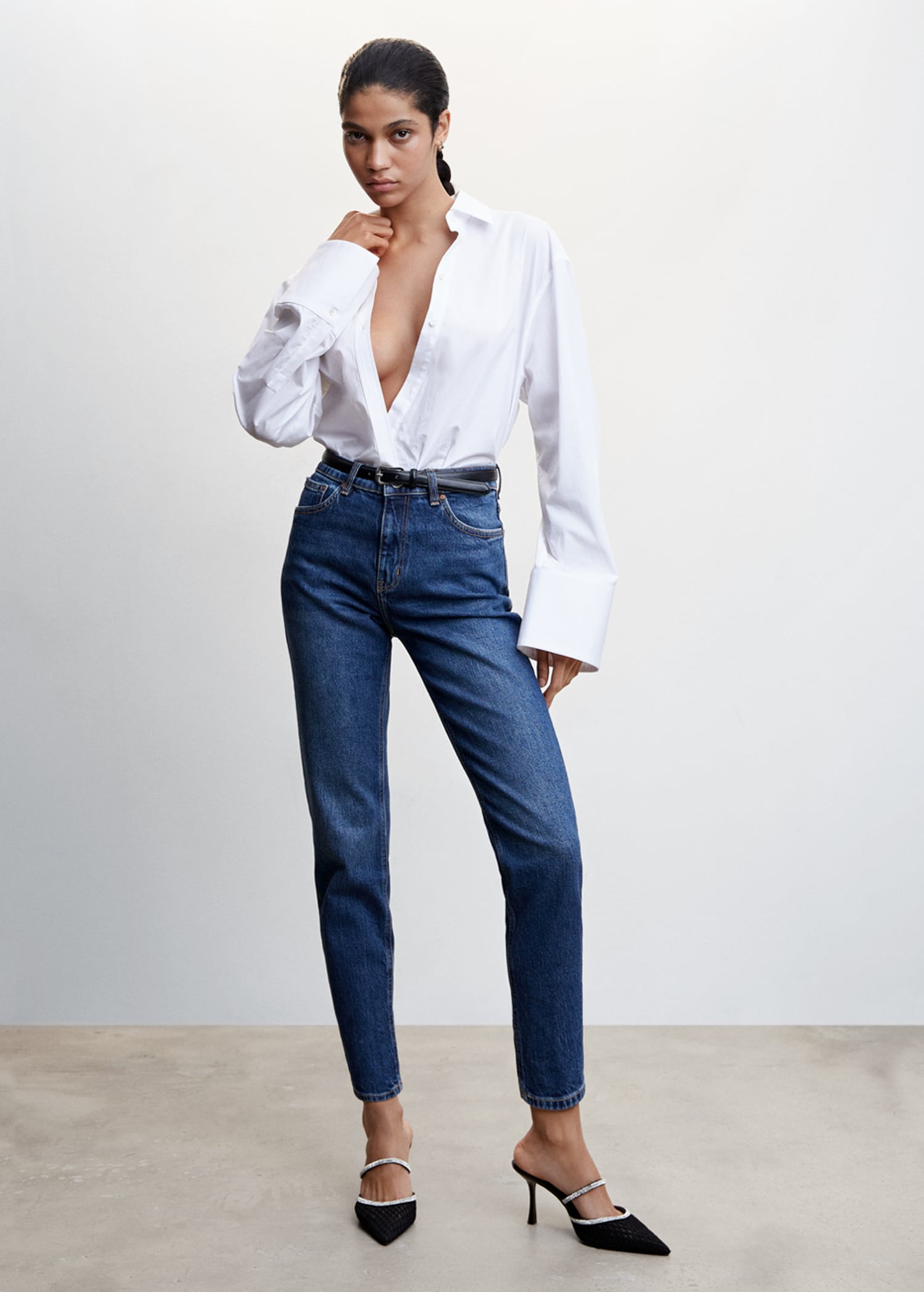 Jean mom confort taille haute - Plan général