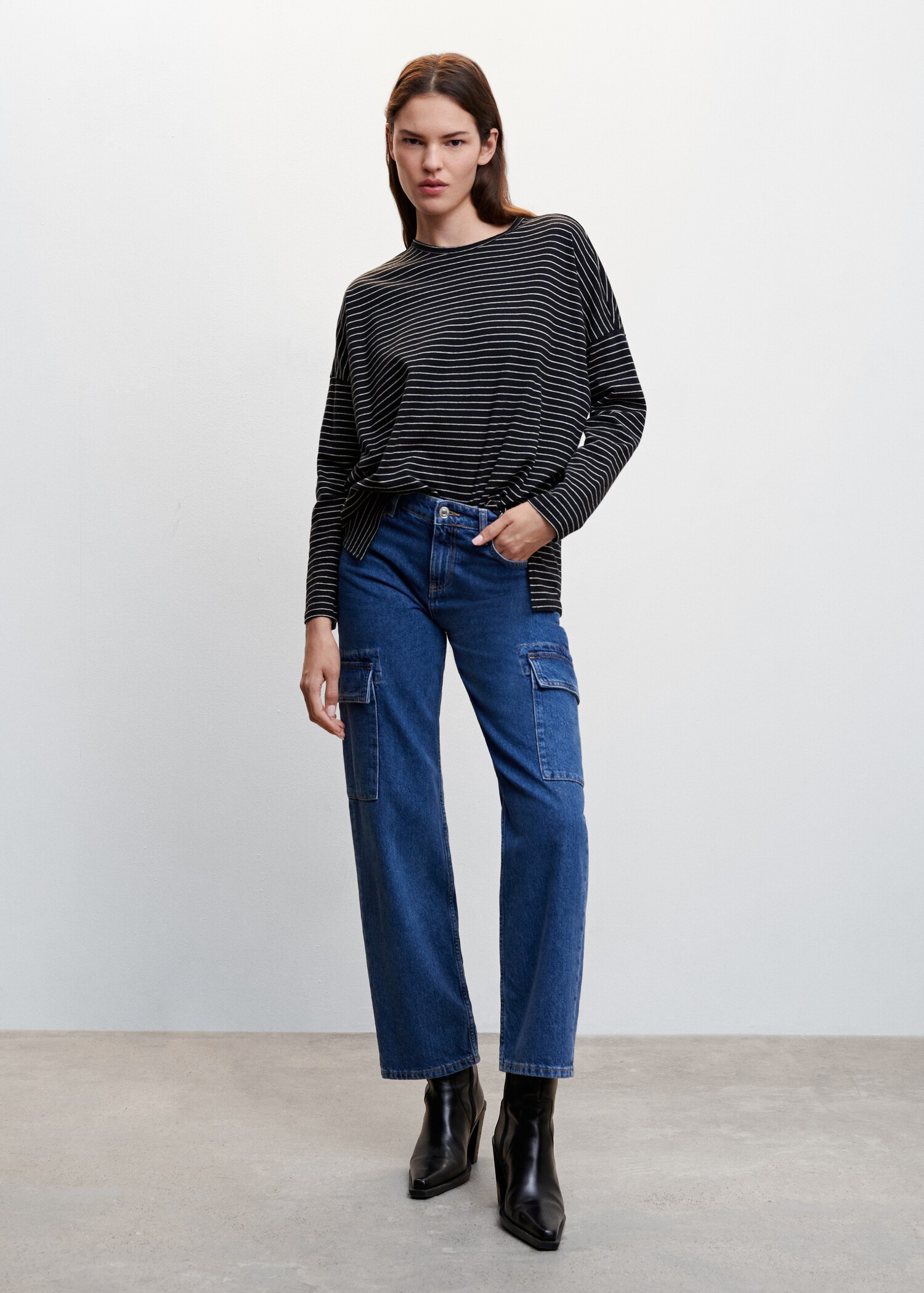 T-shirt manches longues oversize - Plan général