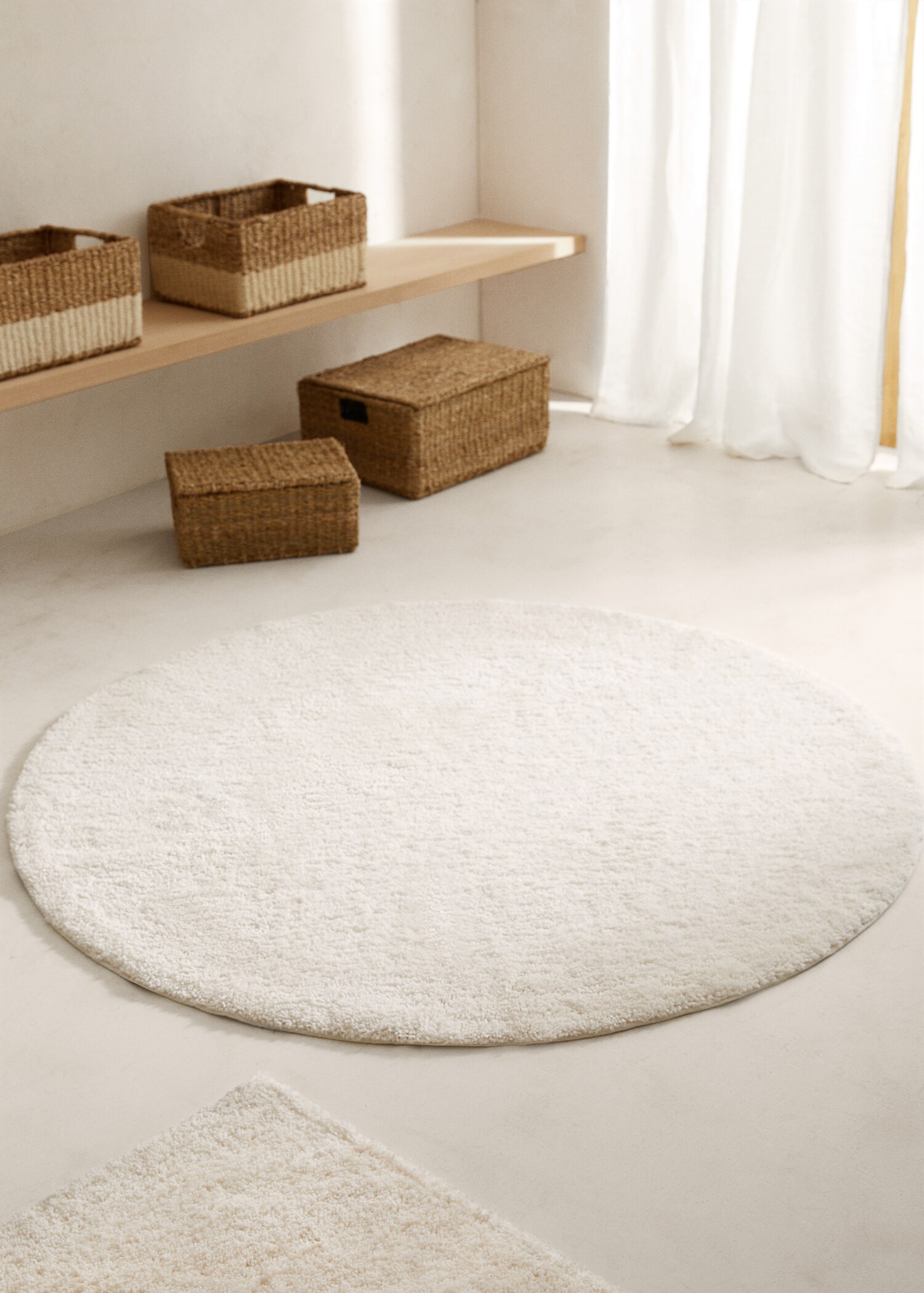 Gulvteppe hårete 130 cm - Total bildeutsnitt