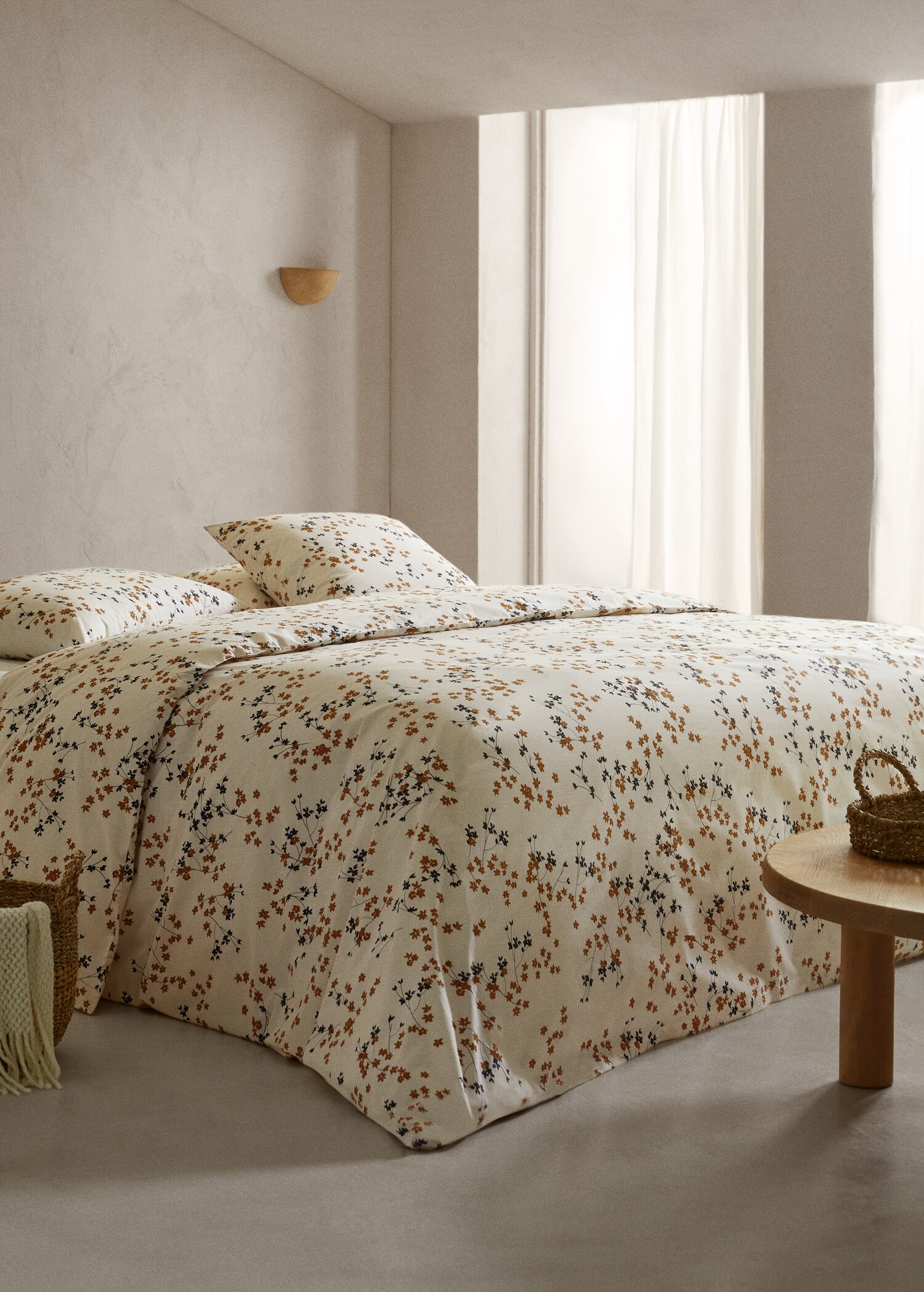 Floral embroidered duvet cover Single bed - General plane