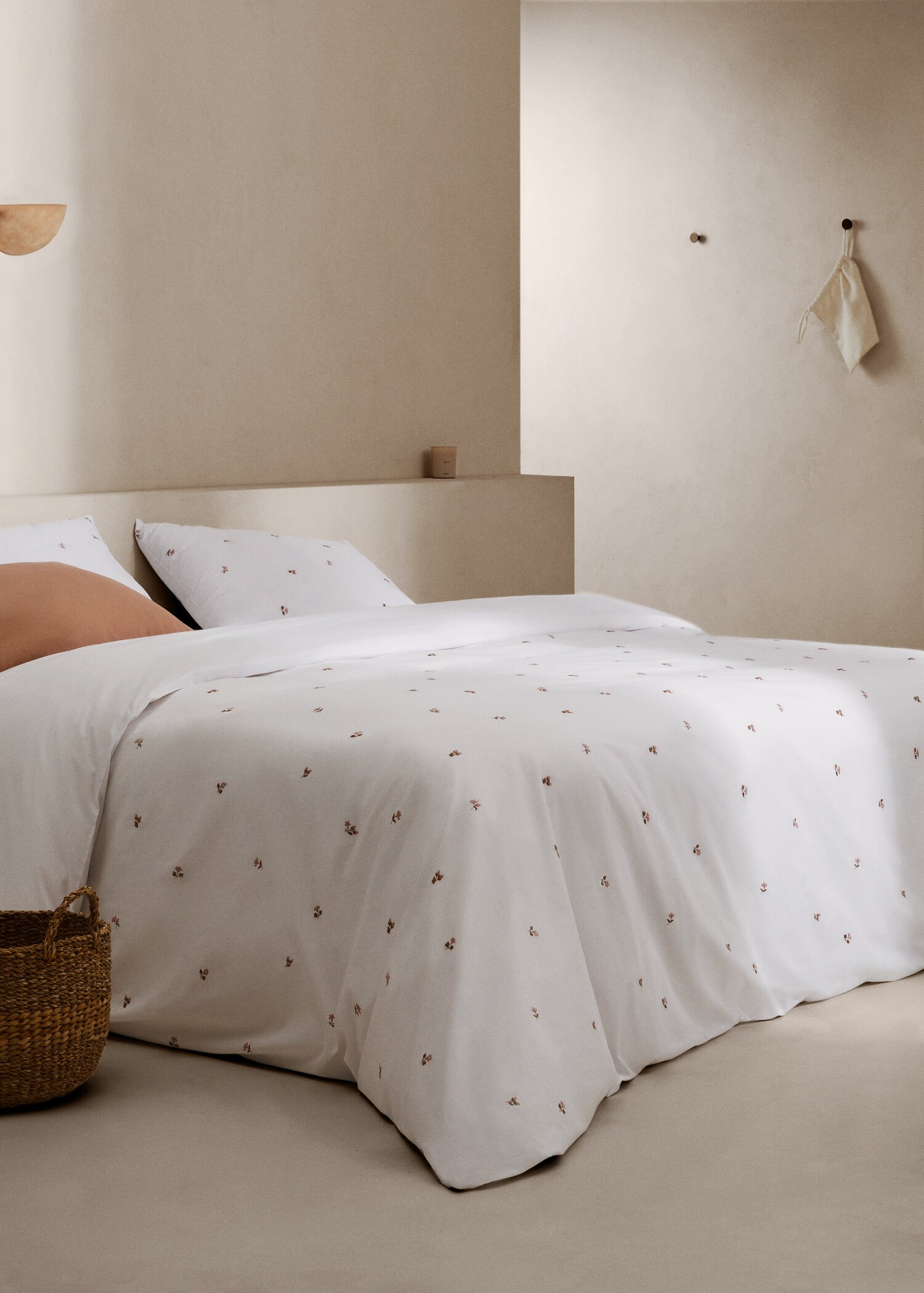 Funda nórdica bordado flores cama 135cm - Plano general