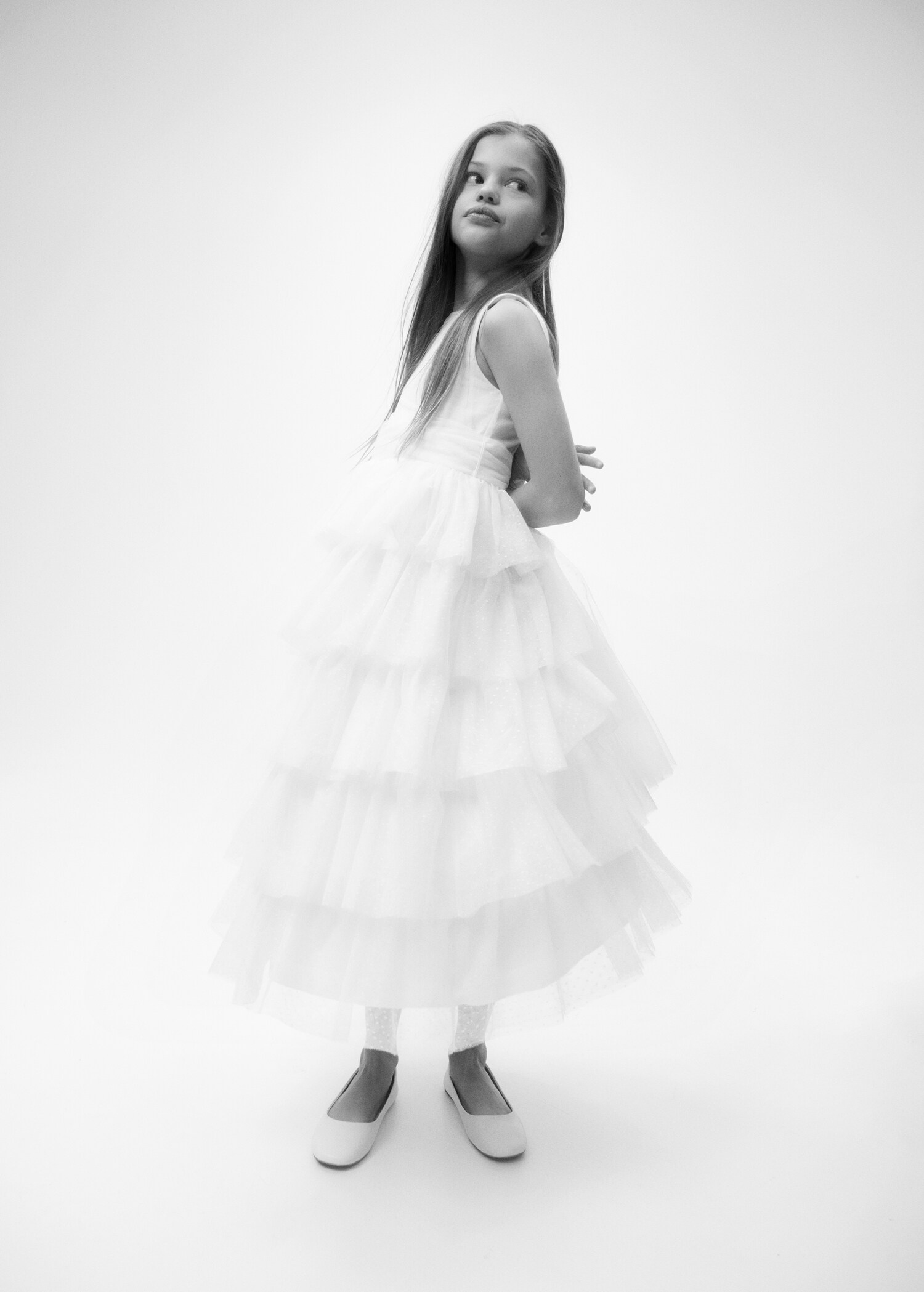 Ruffled tulle dress - General plane