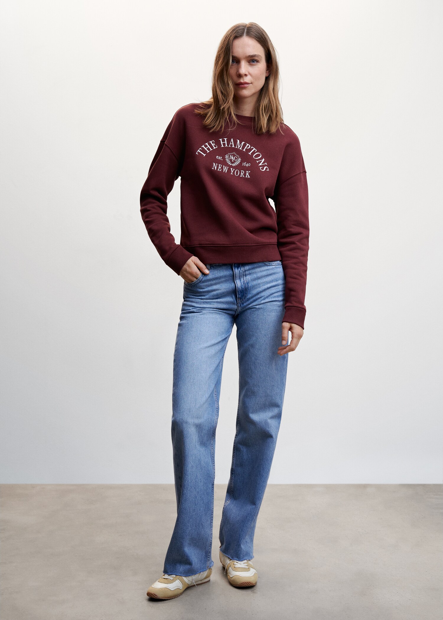 Embroidered message sweatshirt - General plane