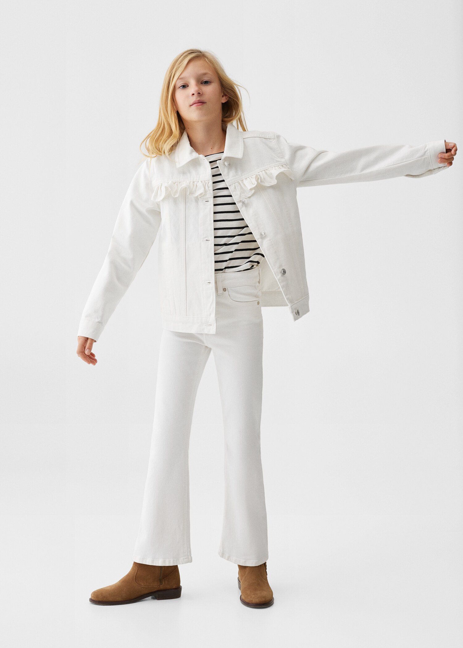 Frills denim jacket - General plane