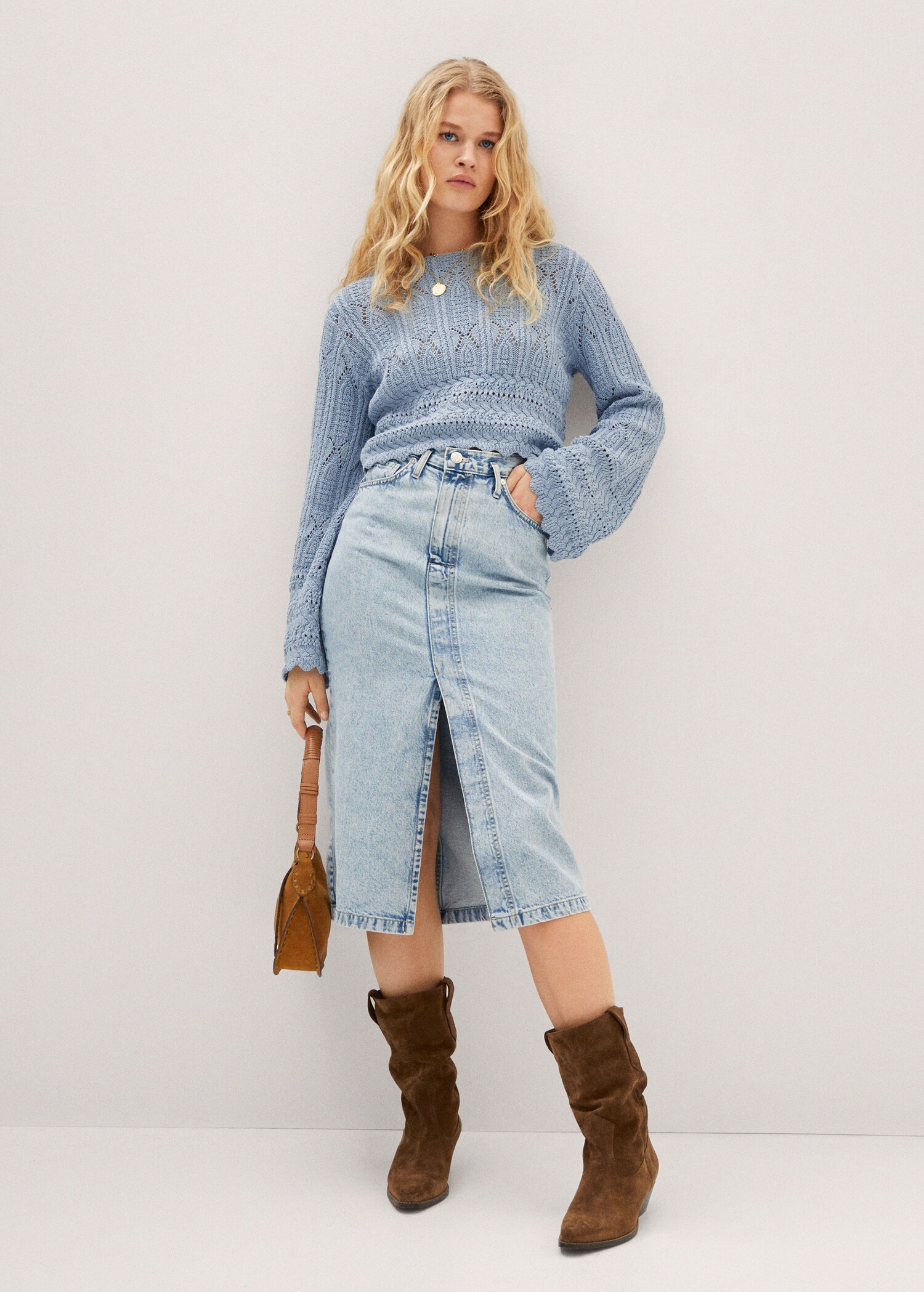Pull-over ajouré manches cloche - Plan général
