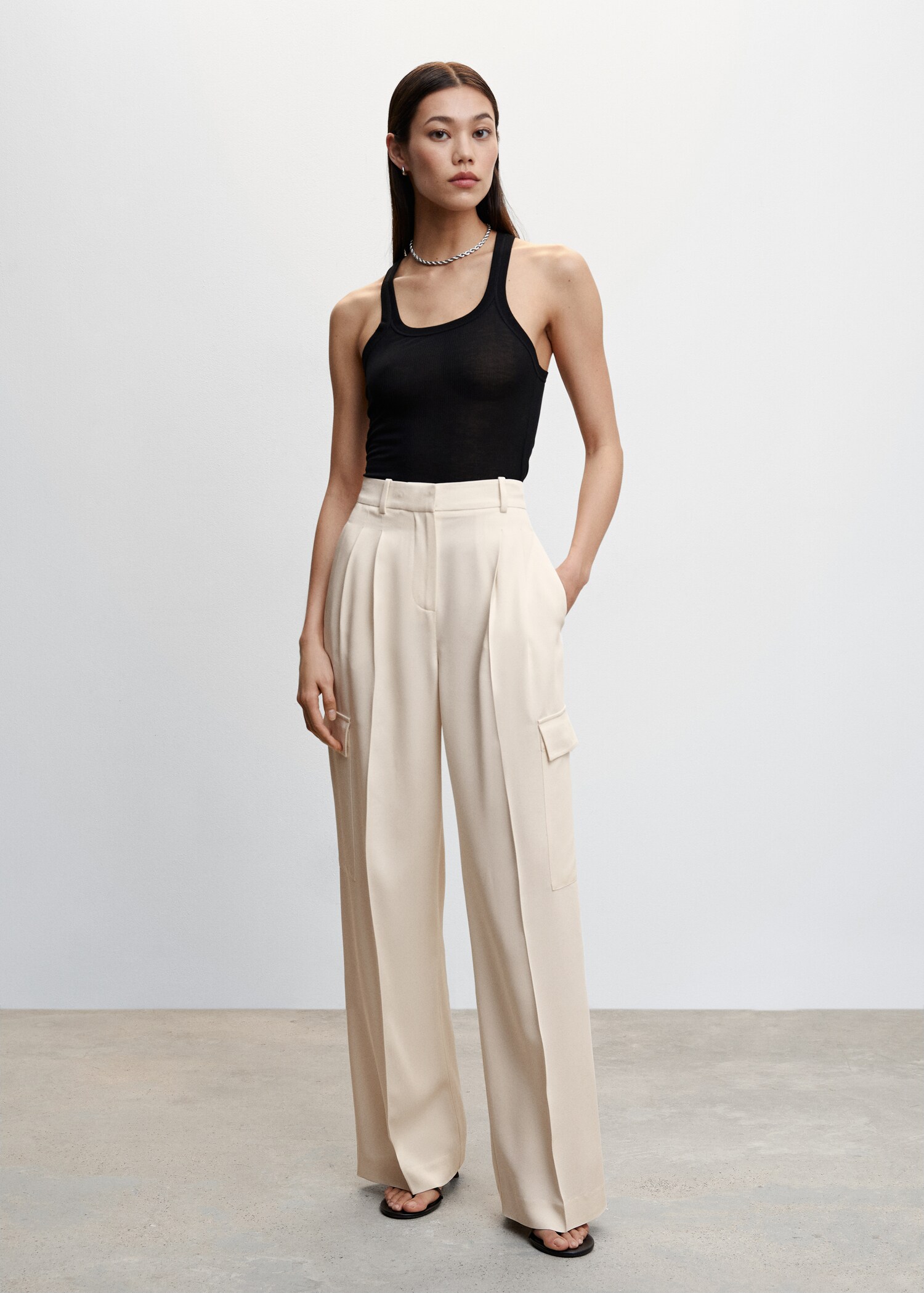 Wideleg cargo style trousers - Allmän bild