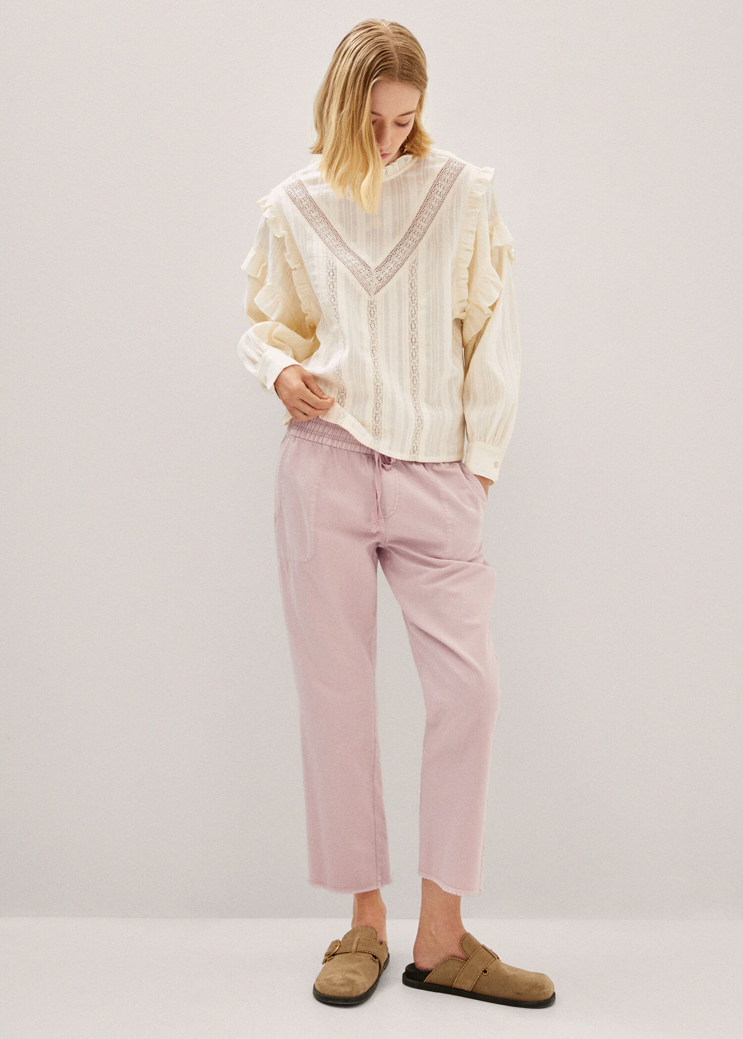 Slouchy jeans with drawstring - General plane
