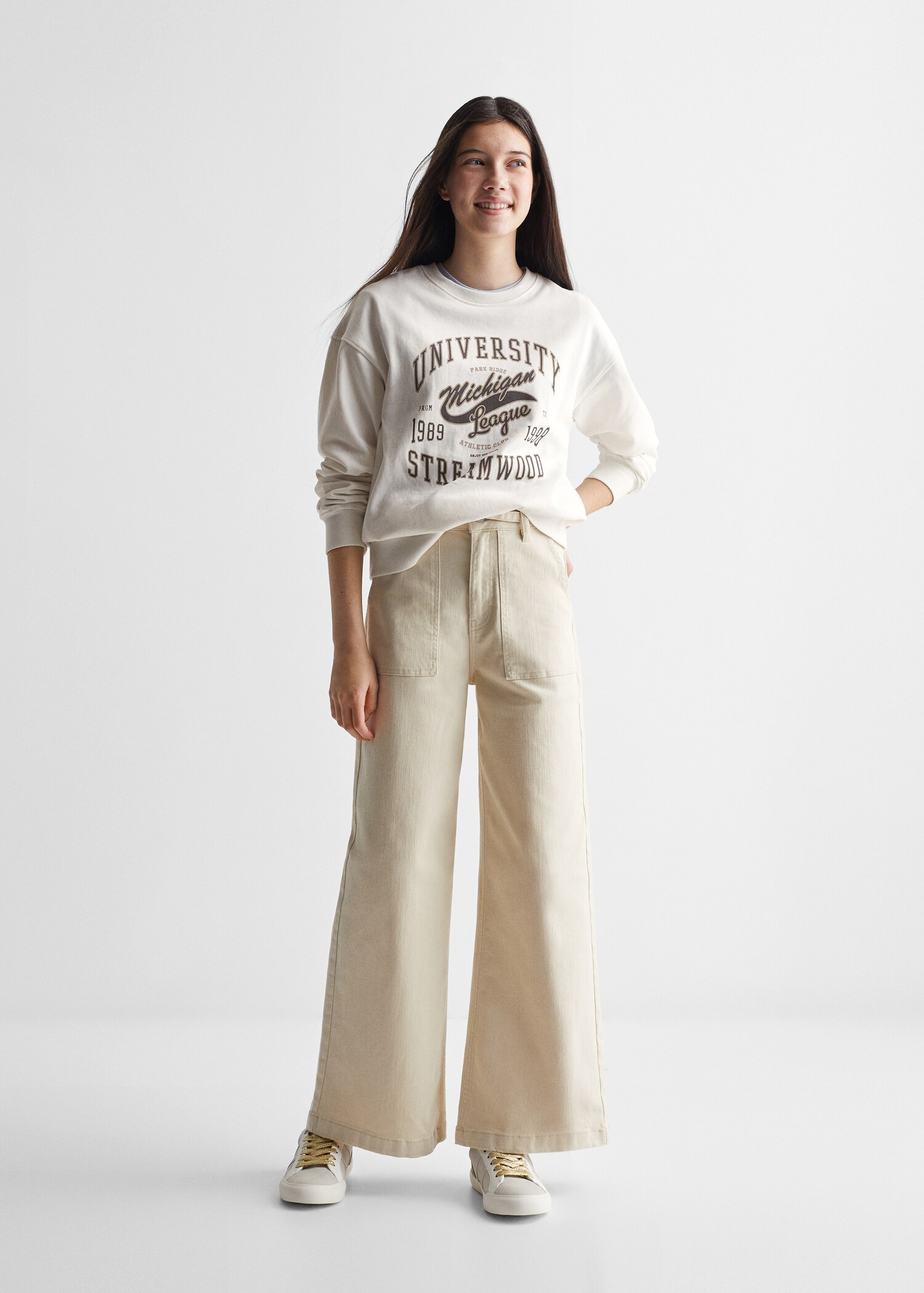 Printed cotton sweatshirt - General plane