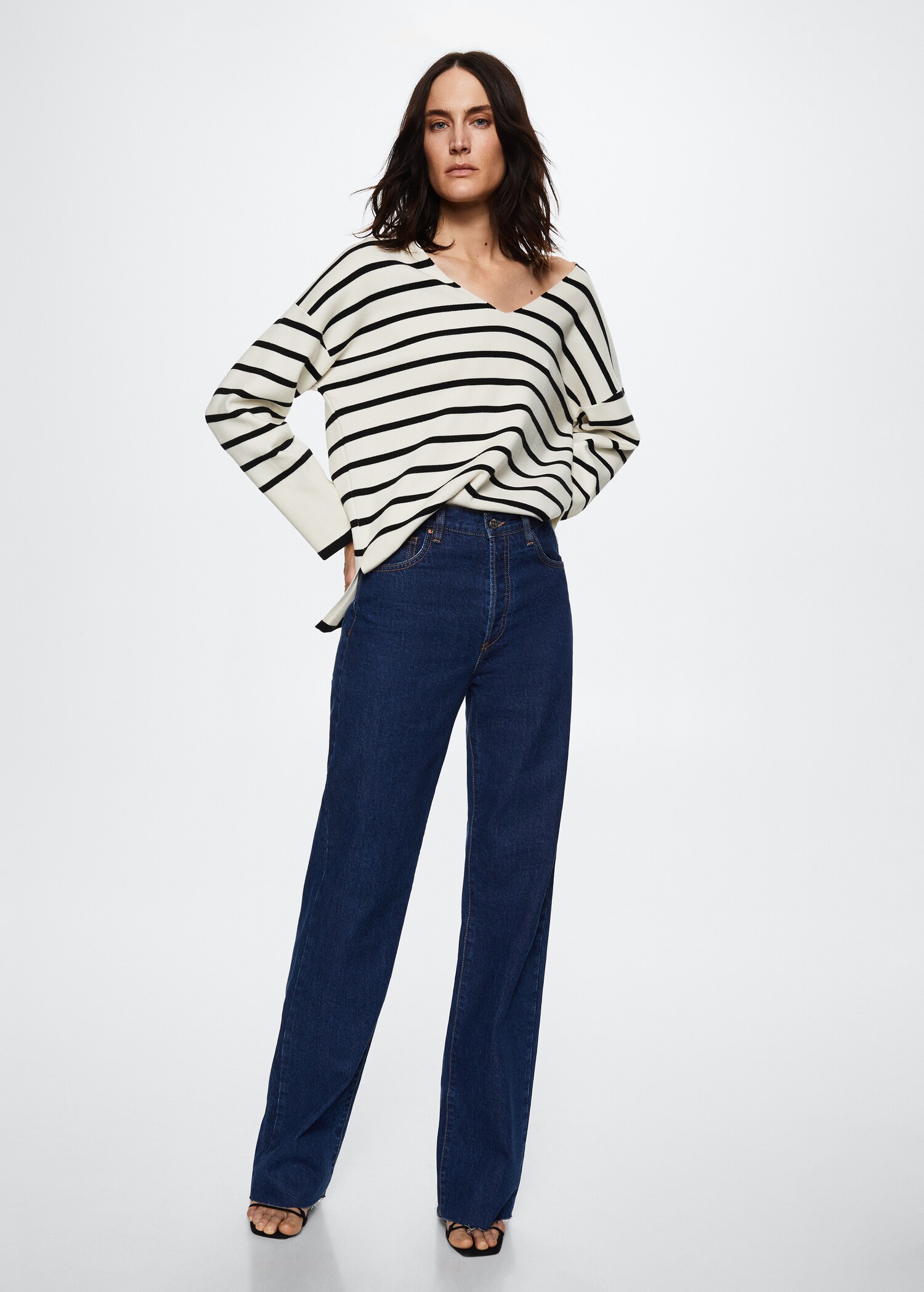 Pull-over rayures oversize - Plan général