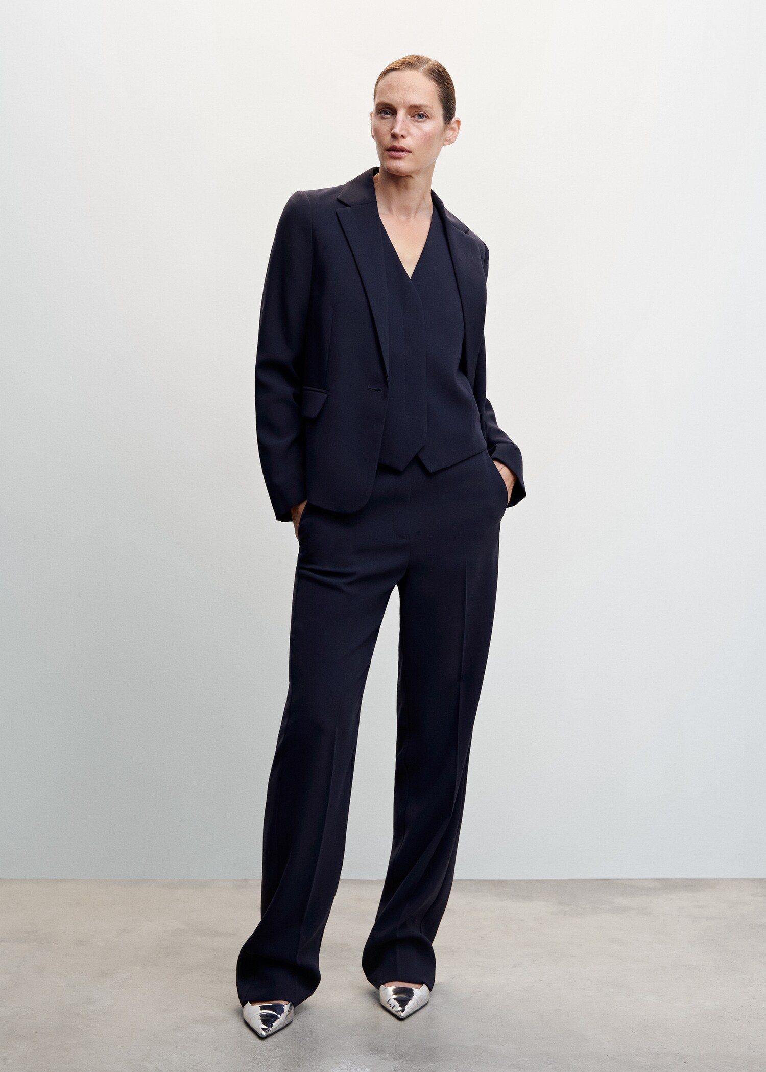Fitted suit blazer - General plane