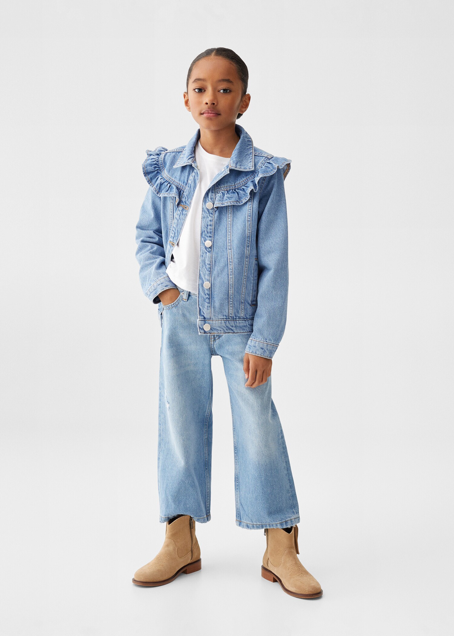 Frills denim jacket - General plane