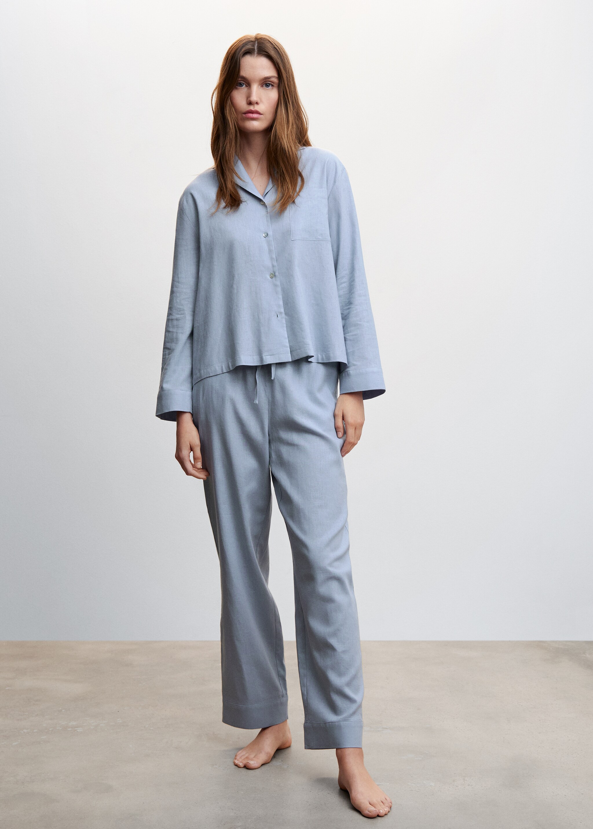 Linen pyjama shirt - General plane