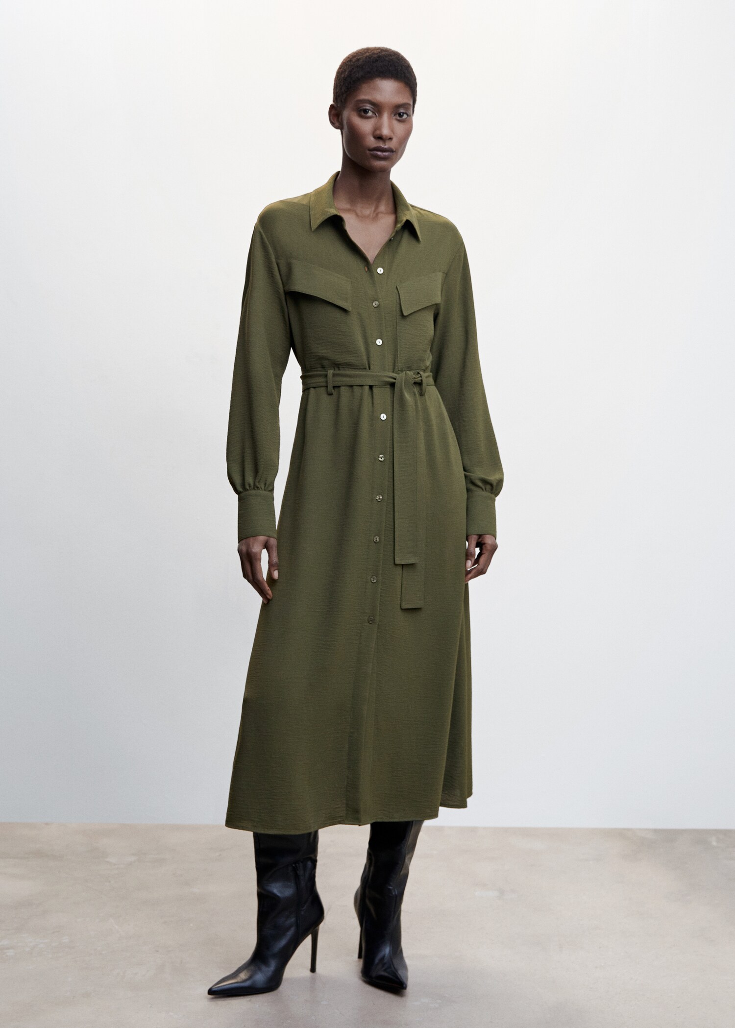 Belt shirt dress - Plan general