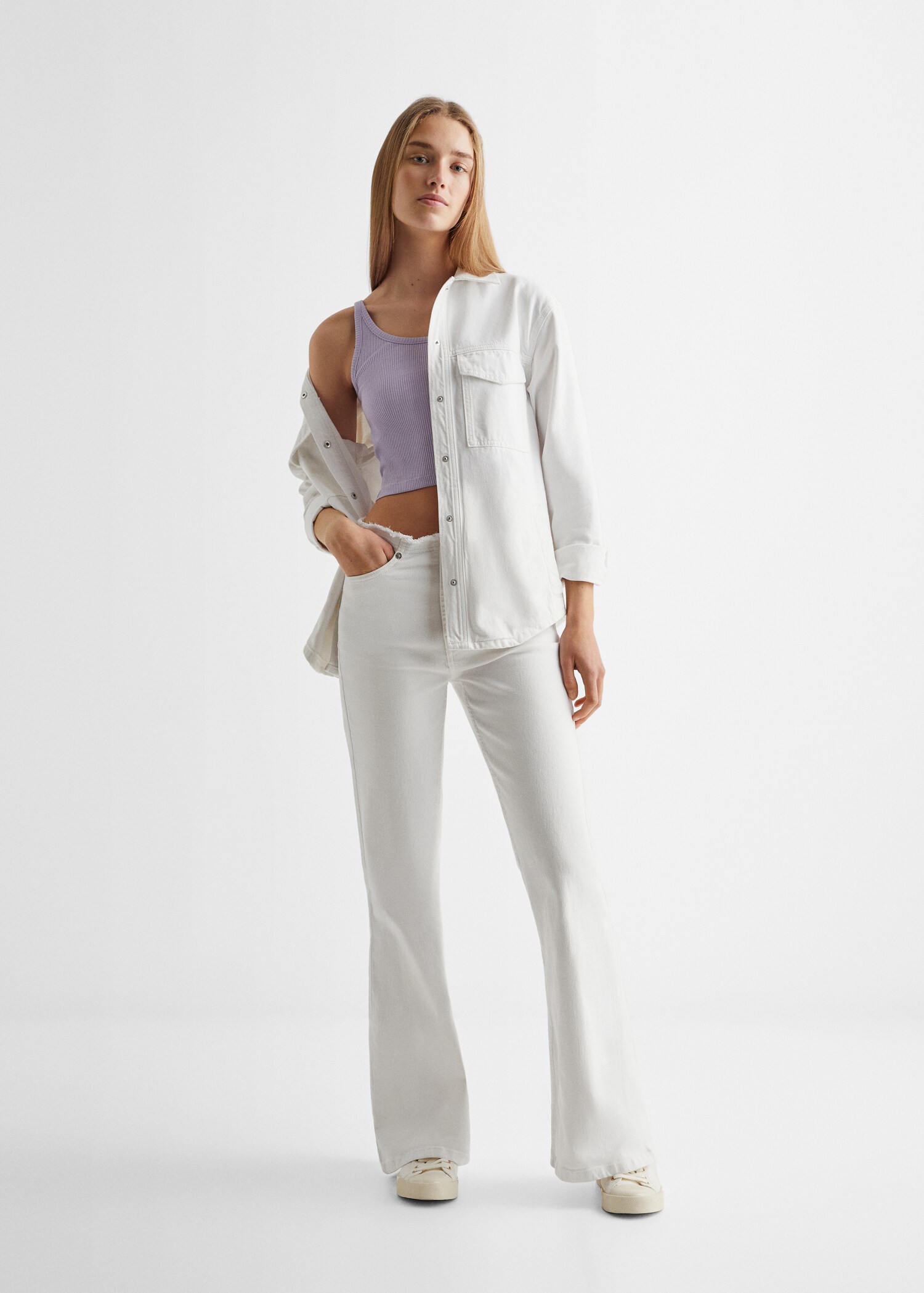Cropped topp i bomull - Total bildeutsnitt
