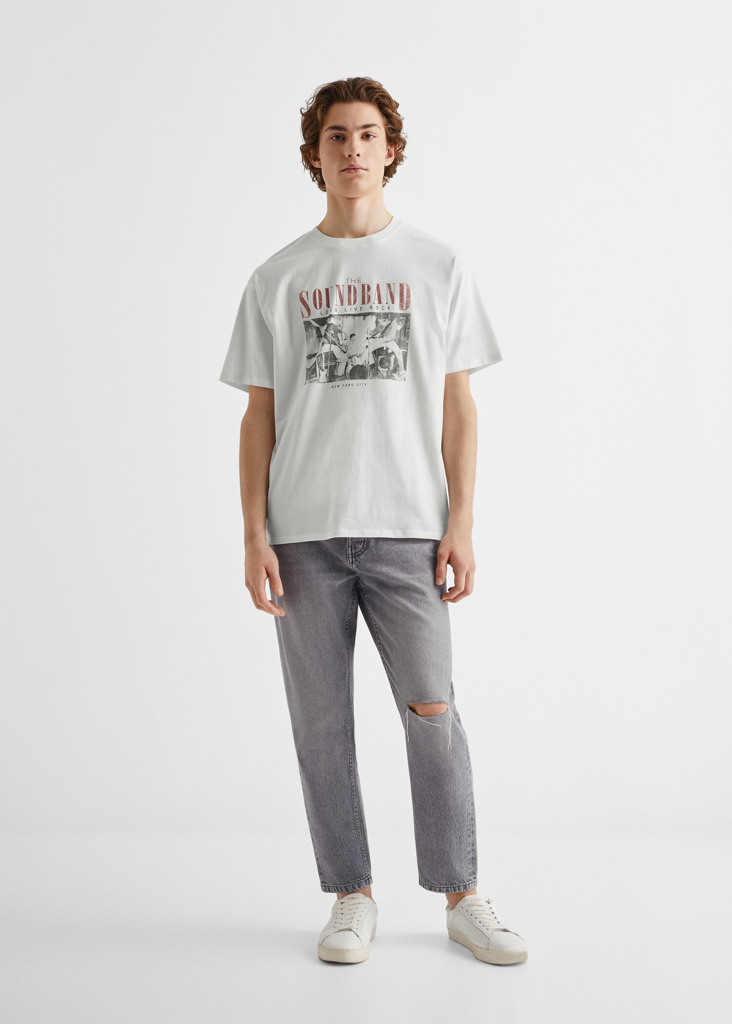 Printed cotton-blend t-shirt - General plane