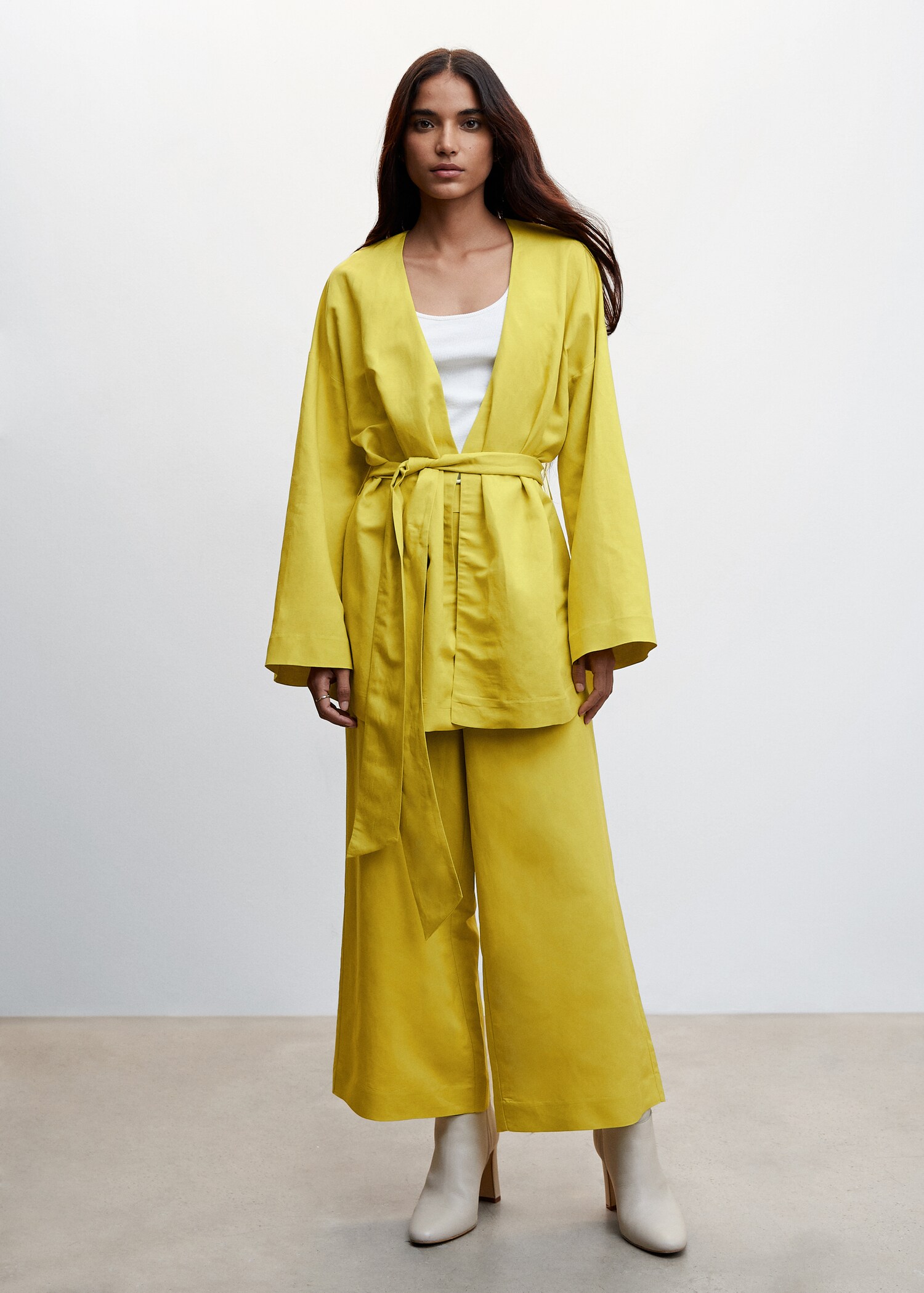Pantalon crop lin - Plan général