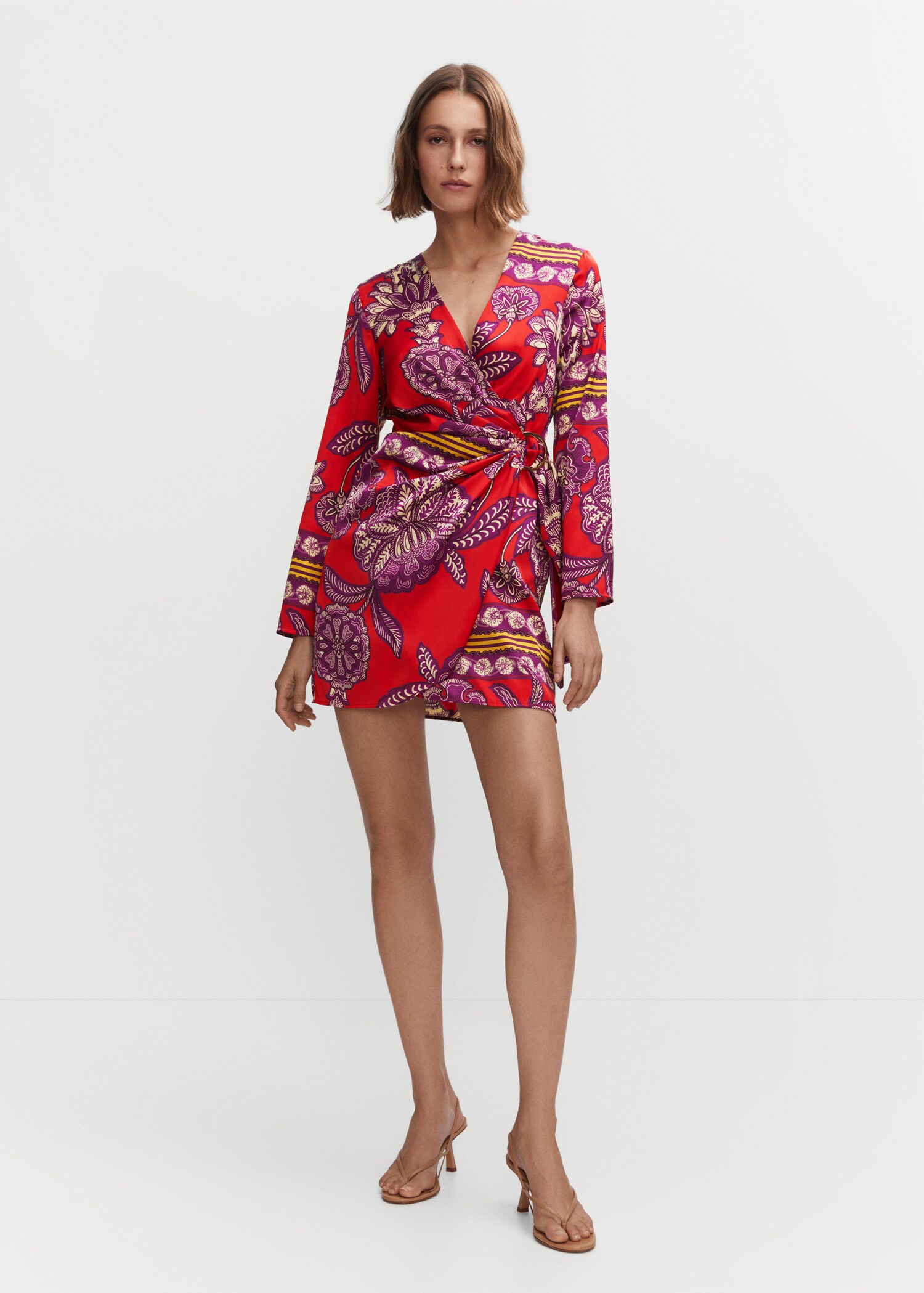 Robe satinée imprimée - Plan général