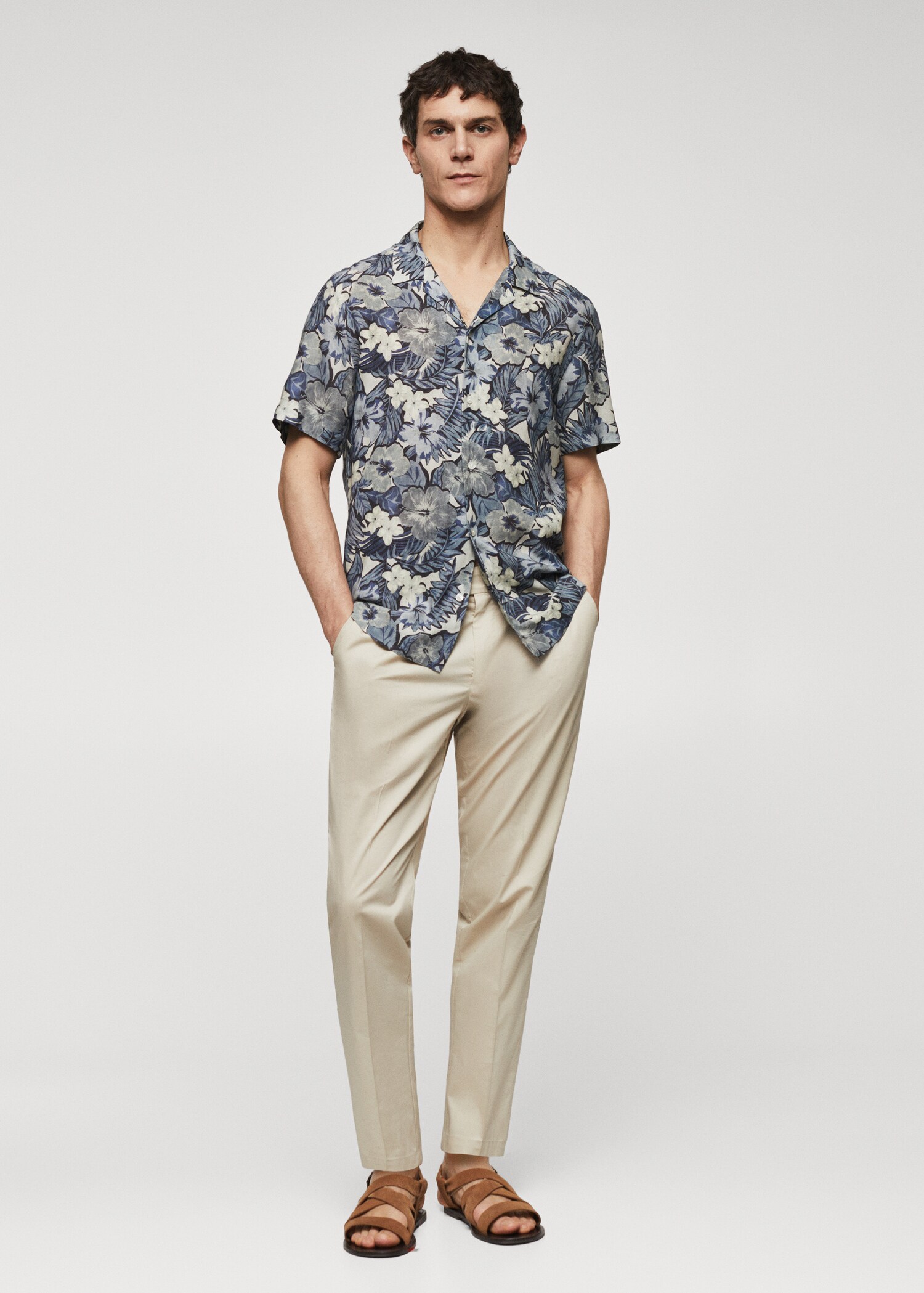 Regular Fit-Hemd mit Hawaii-Muster - Allgemeine Ansicht