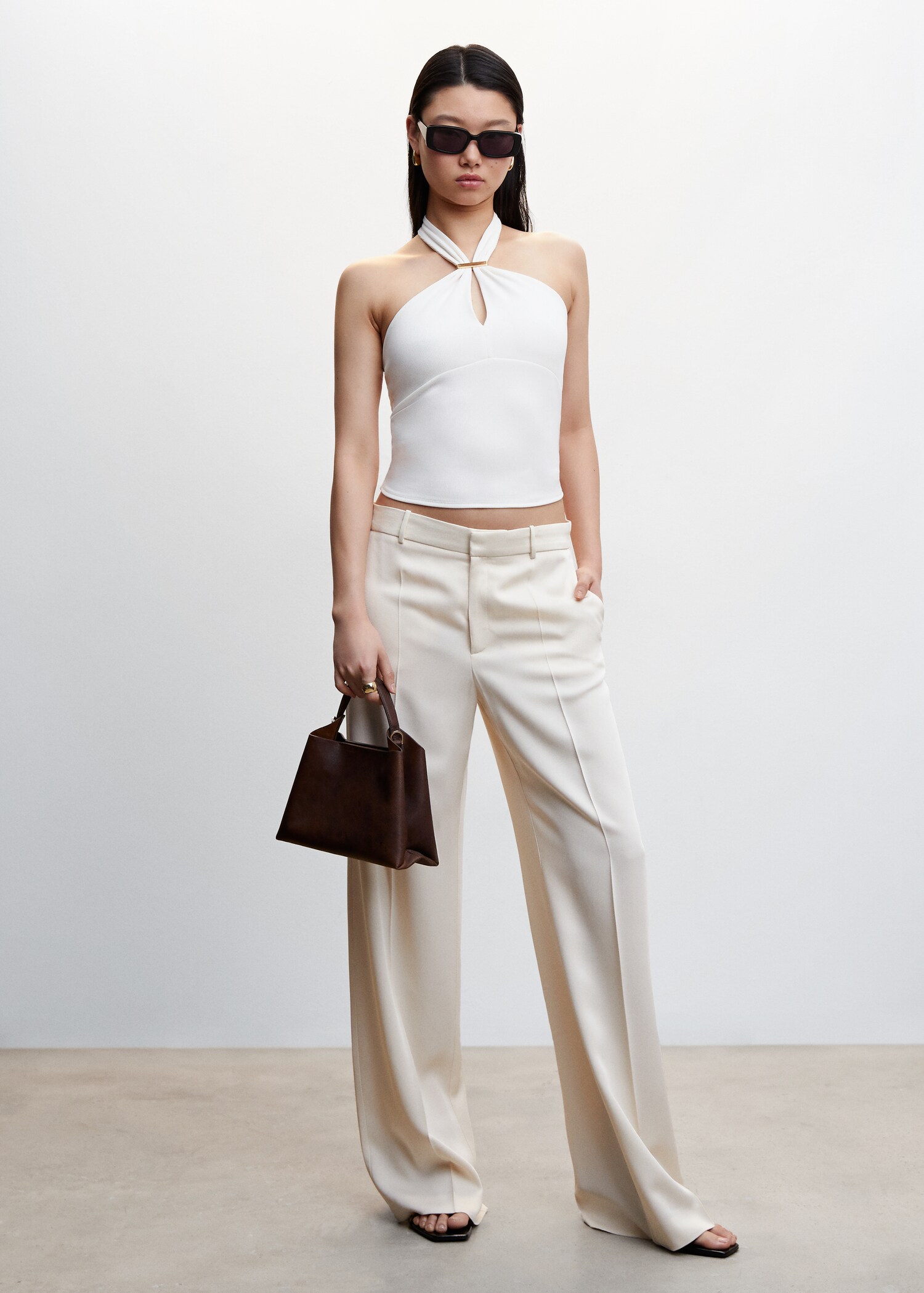 Halter top with metal detail - General plane