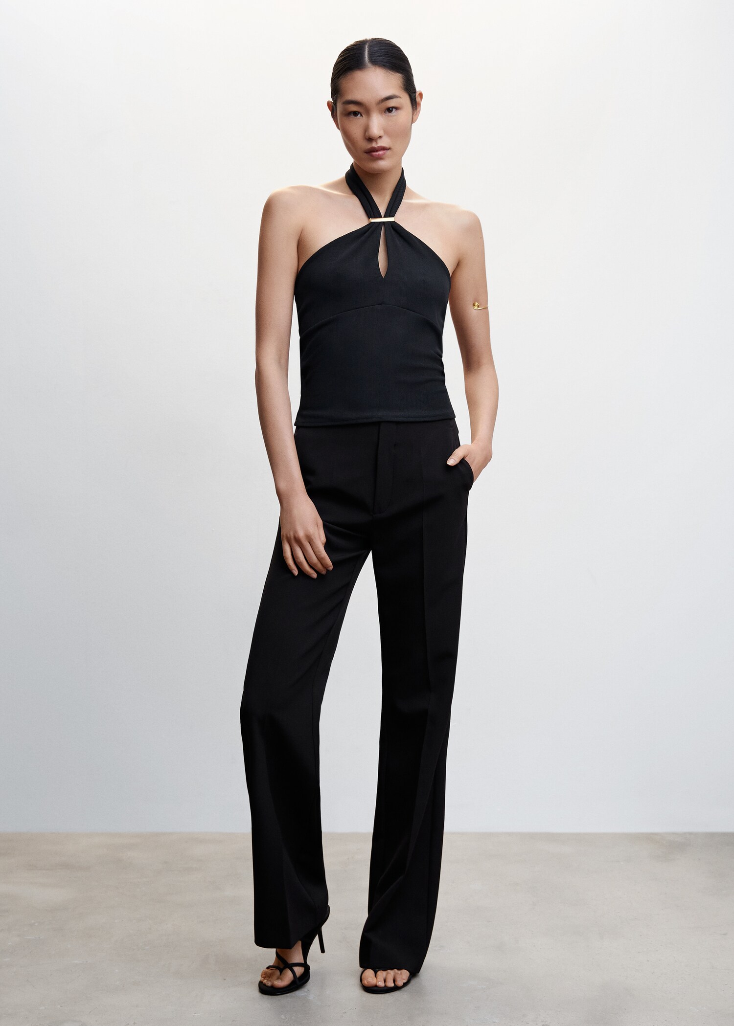 Top halter detalle metálico - Plano general