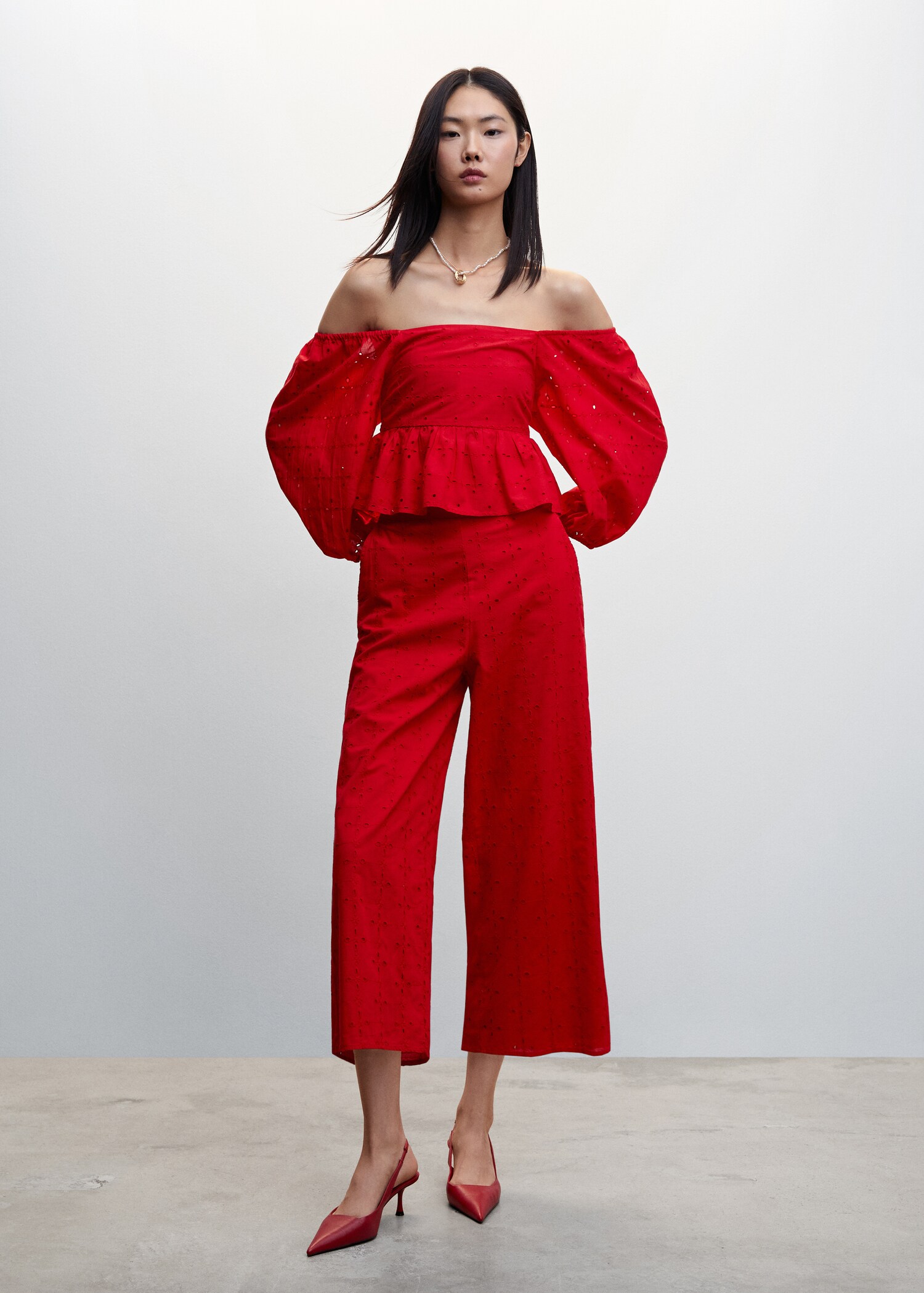 Pantalon coton brodé - Plan général