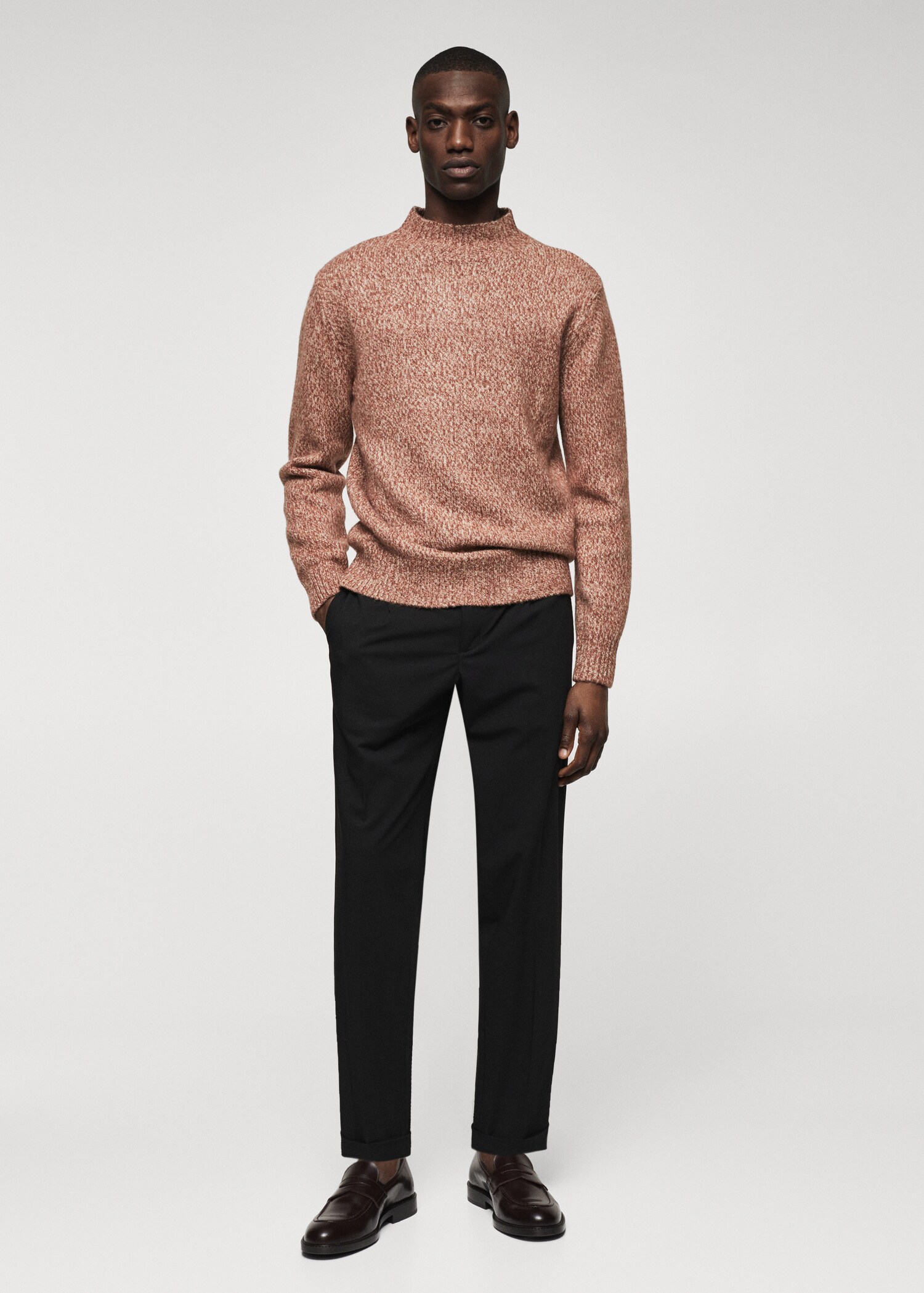 Perkins-neck flecked sweater - General plane