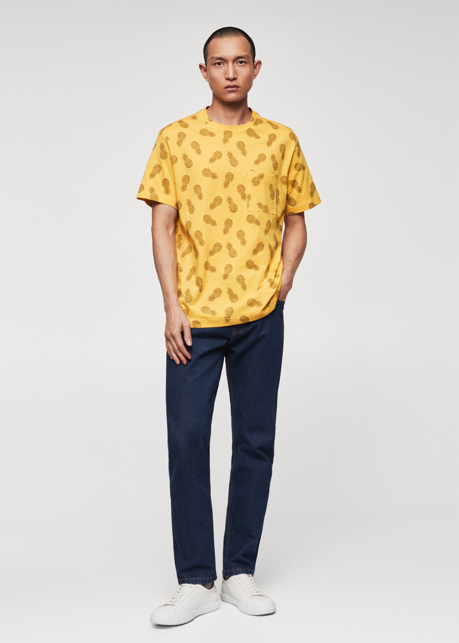 Printed cotton-blend t-shirt - General plane