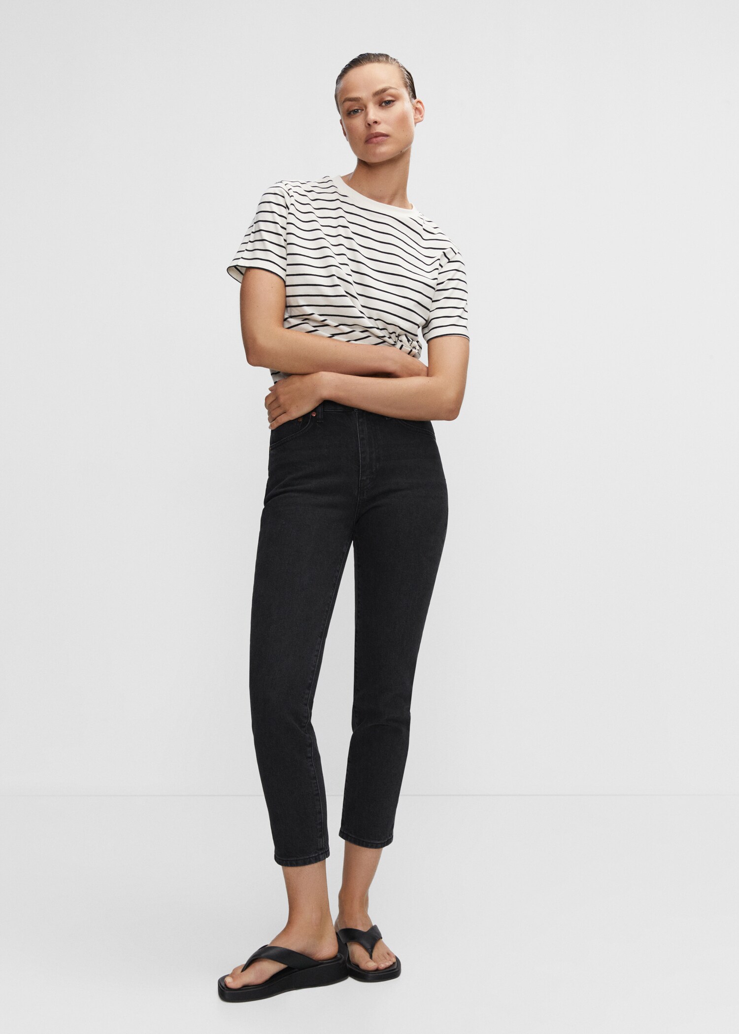 Jeans slim crop - Plano general