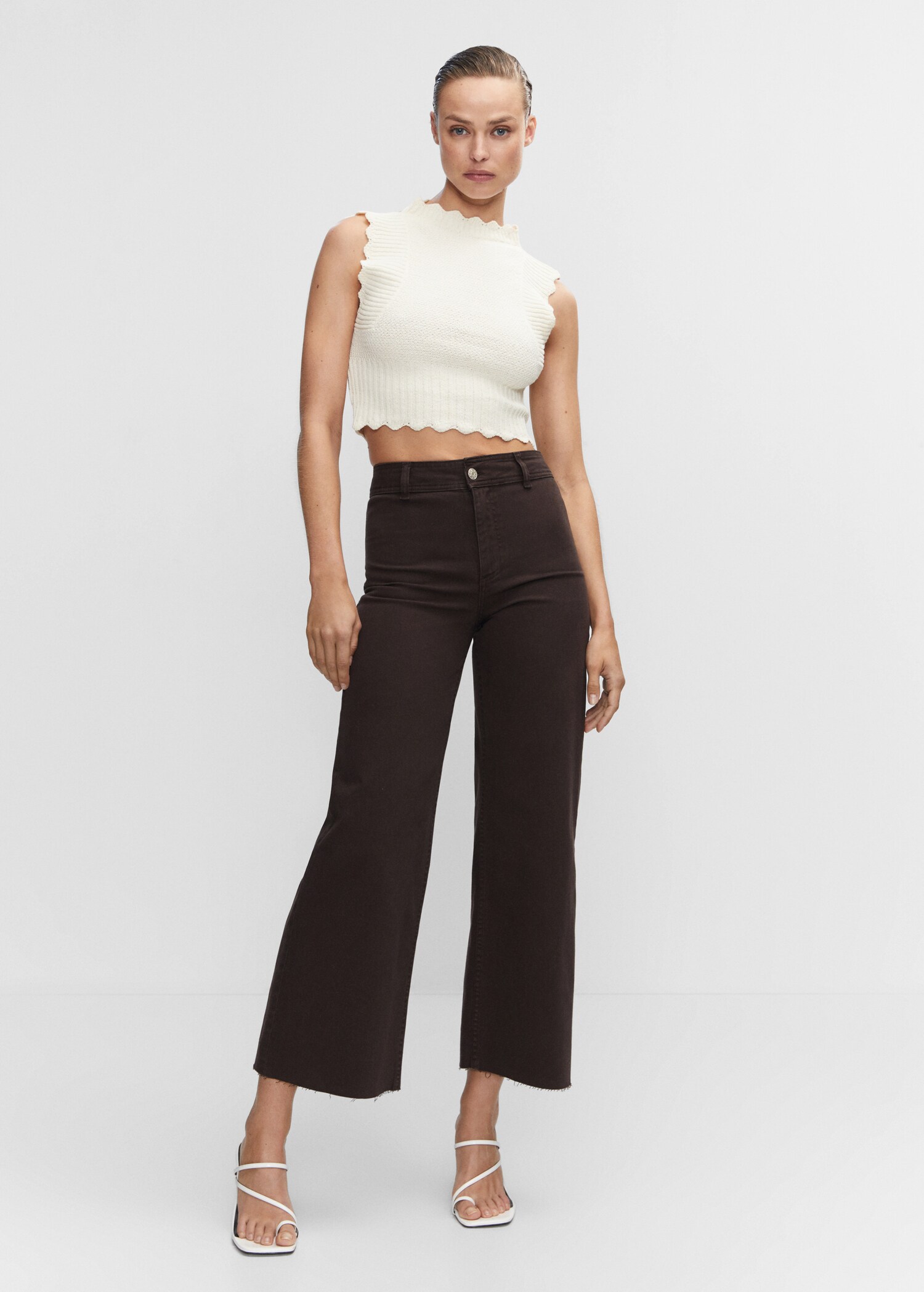 Jeans culotte tiro alto - Plano general