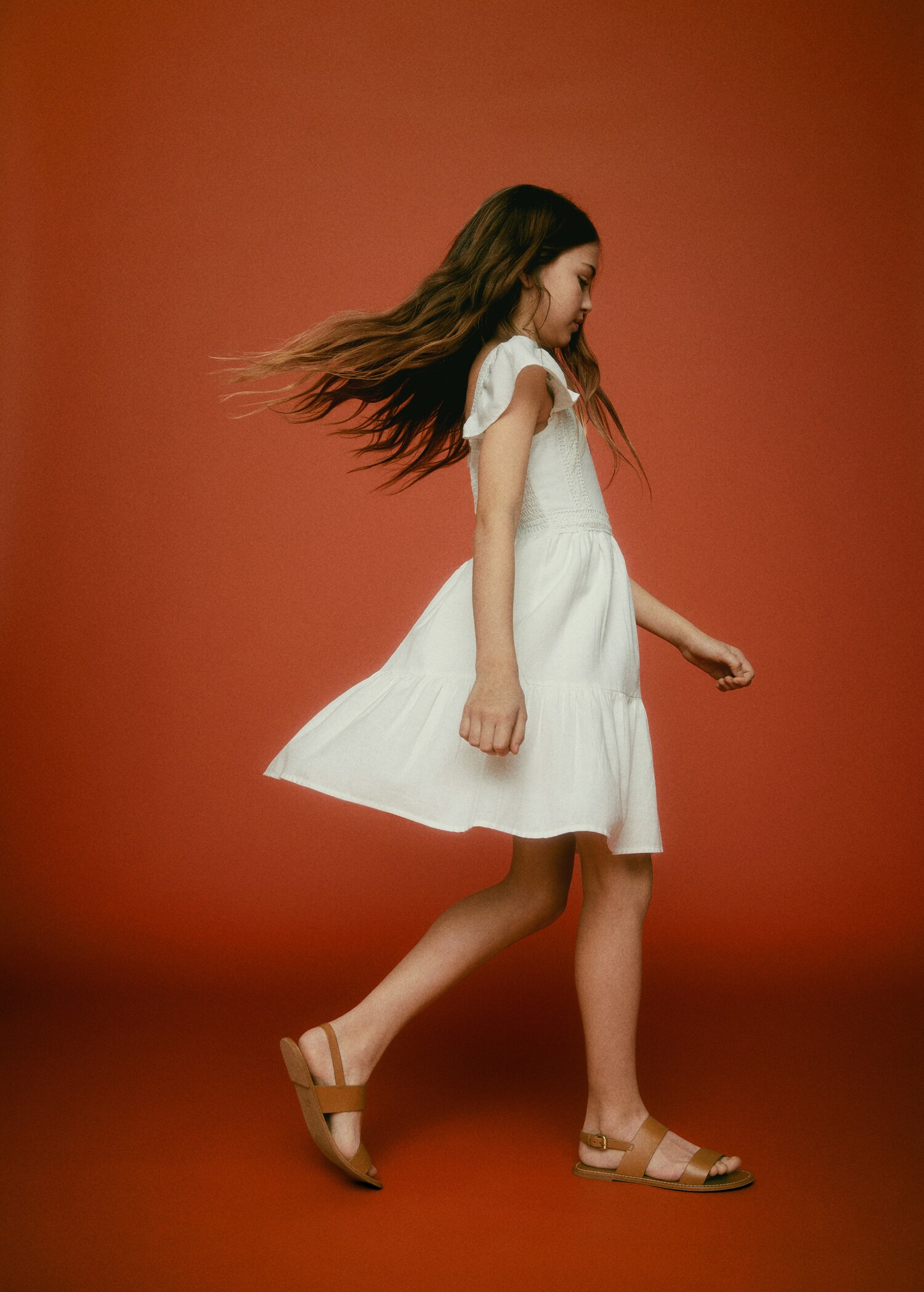 Embroidered detail dress - General plane