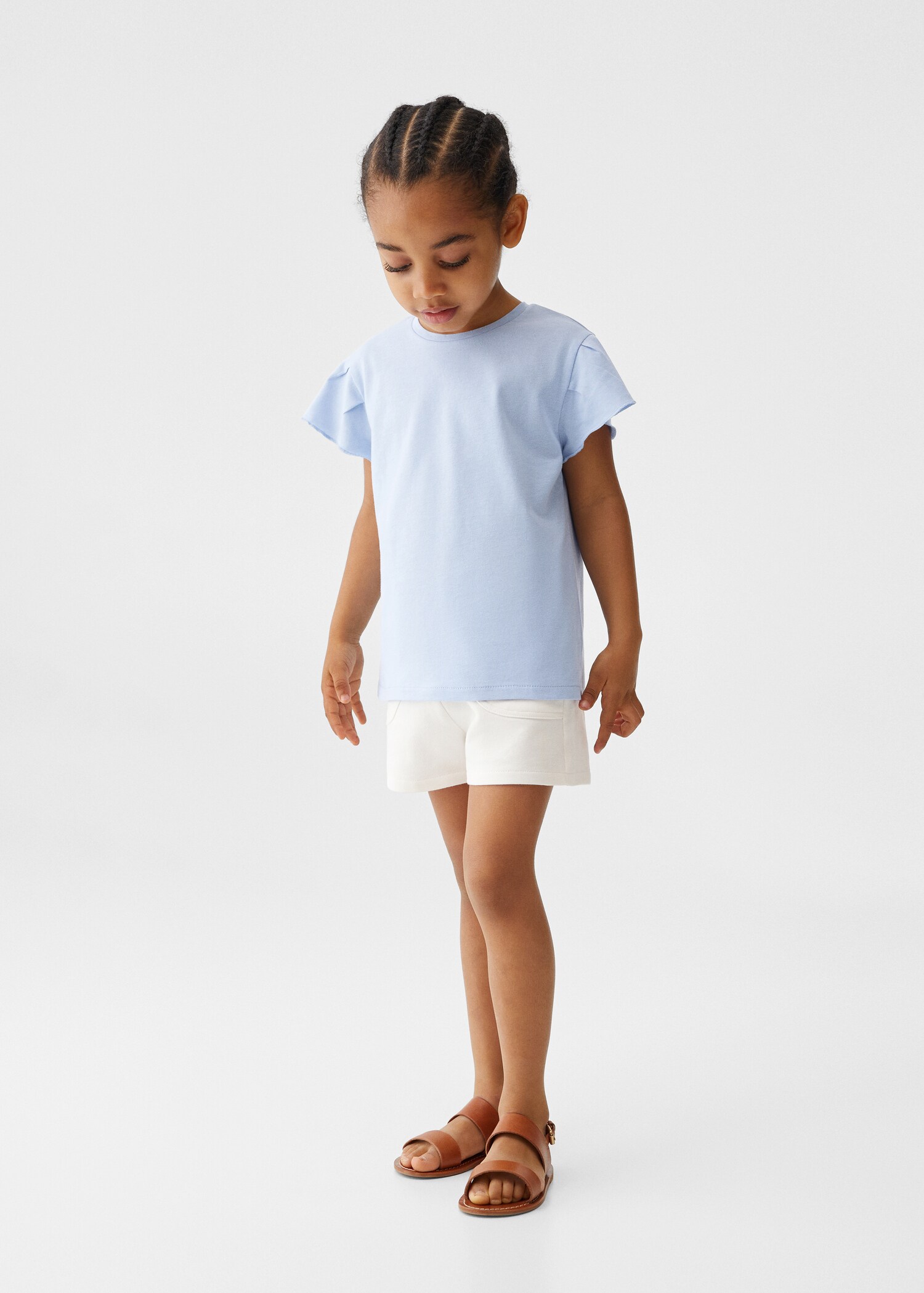 Ruffled sleeve T-shirt - General plane