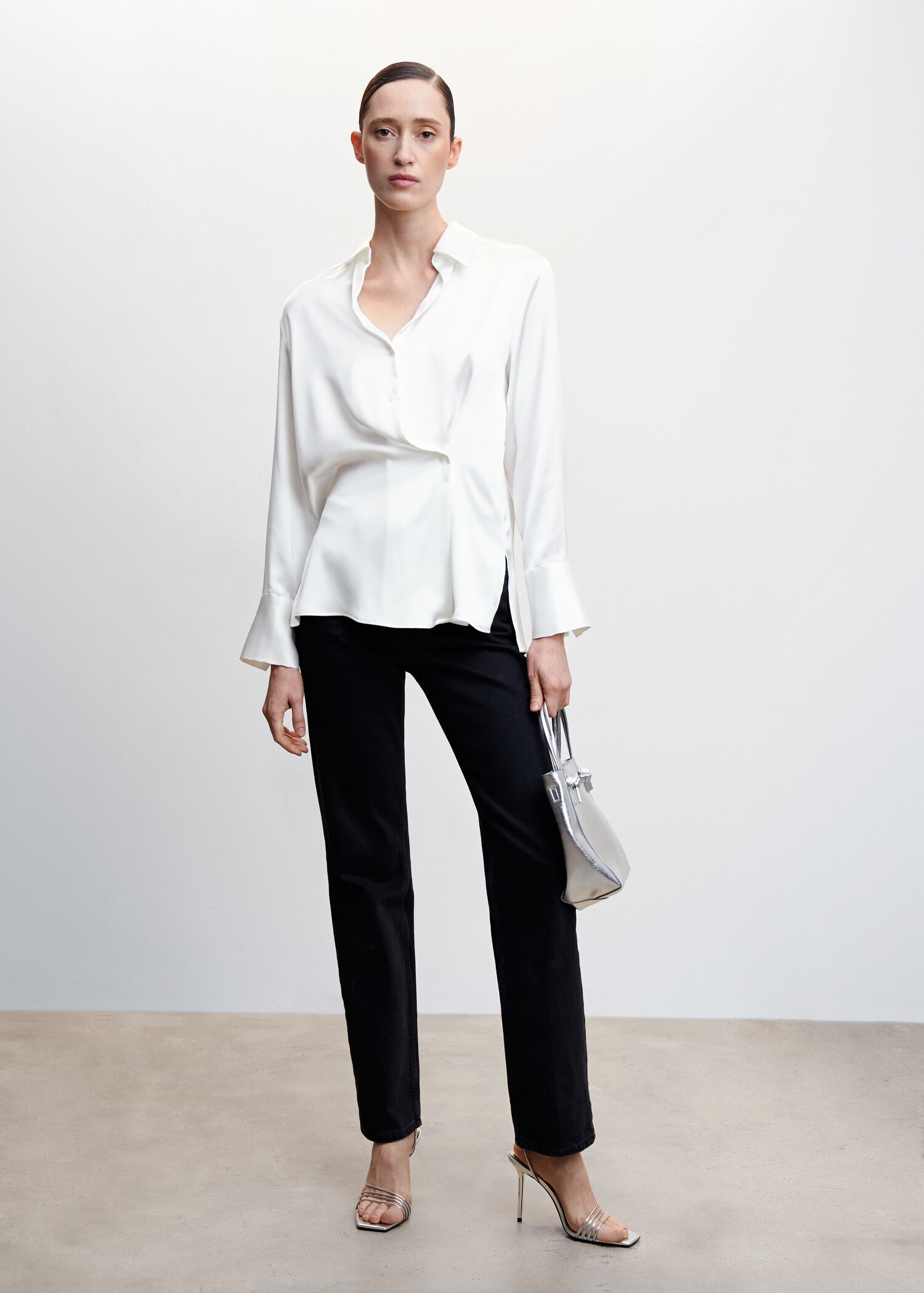 Shirt with draped detail  - General plane