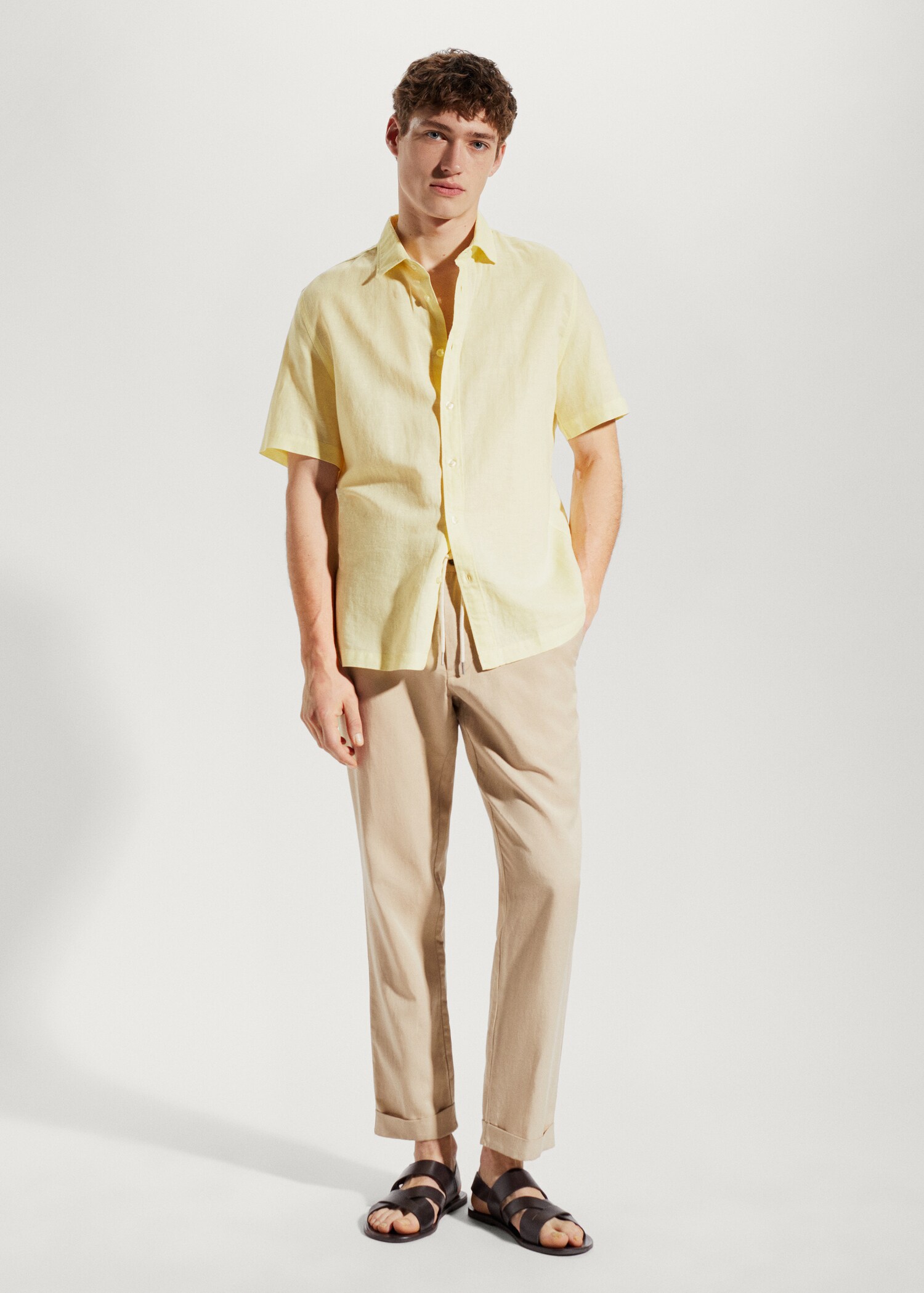 100% linen short sleeve shirt - General plane