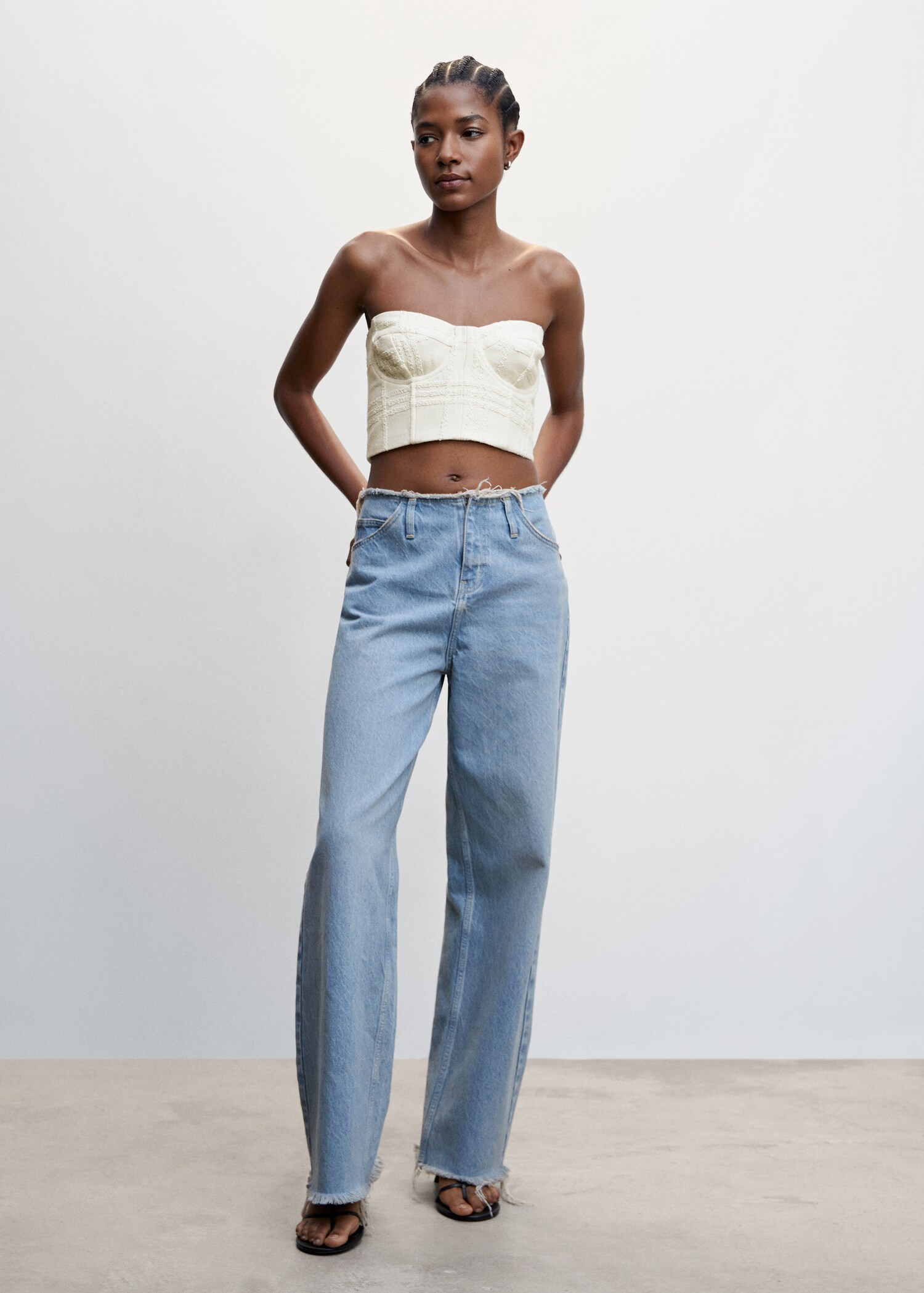 Top style corset texturé - Plan général