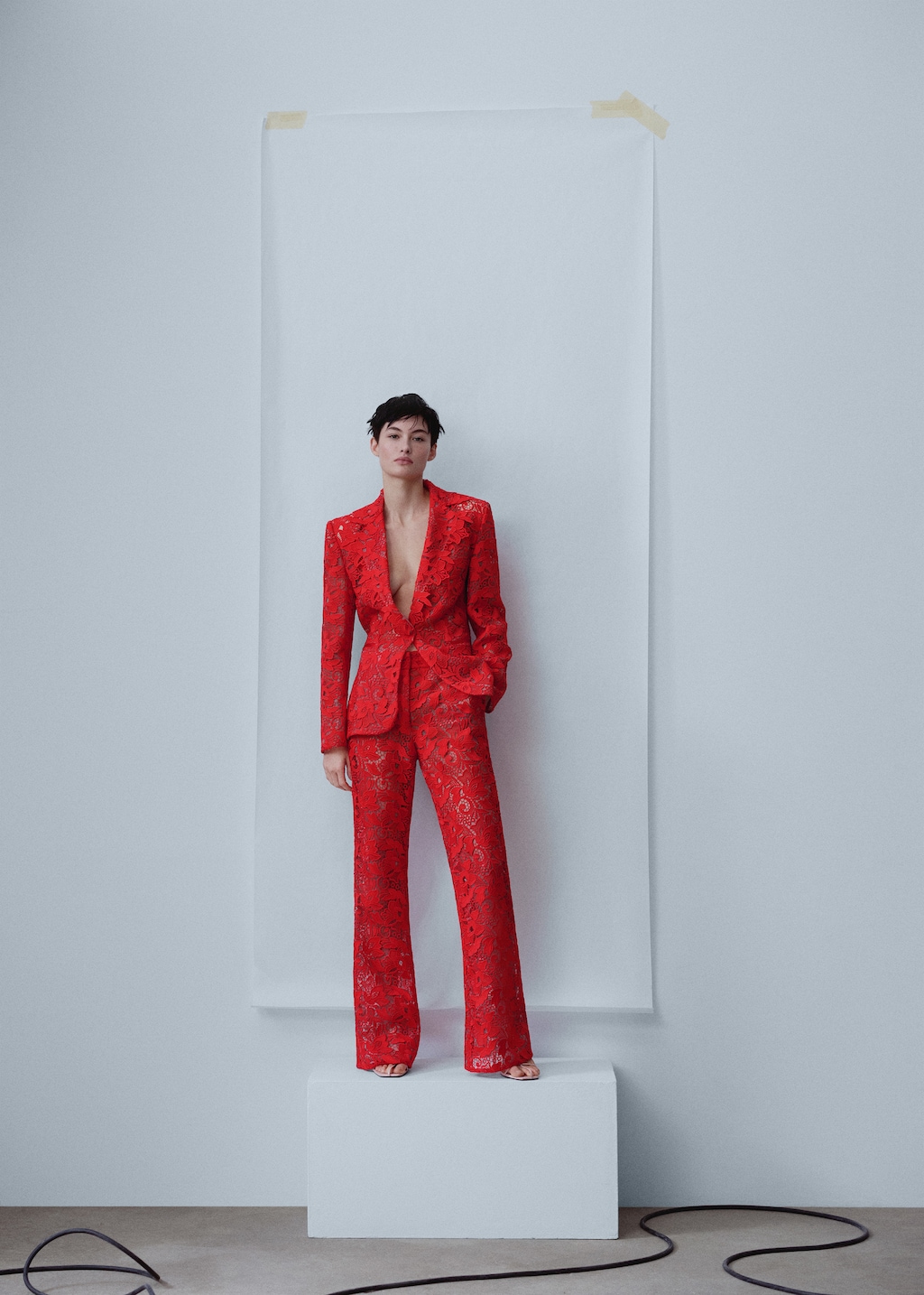 Mango red suit hotsell