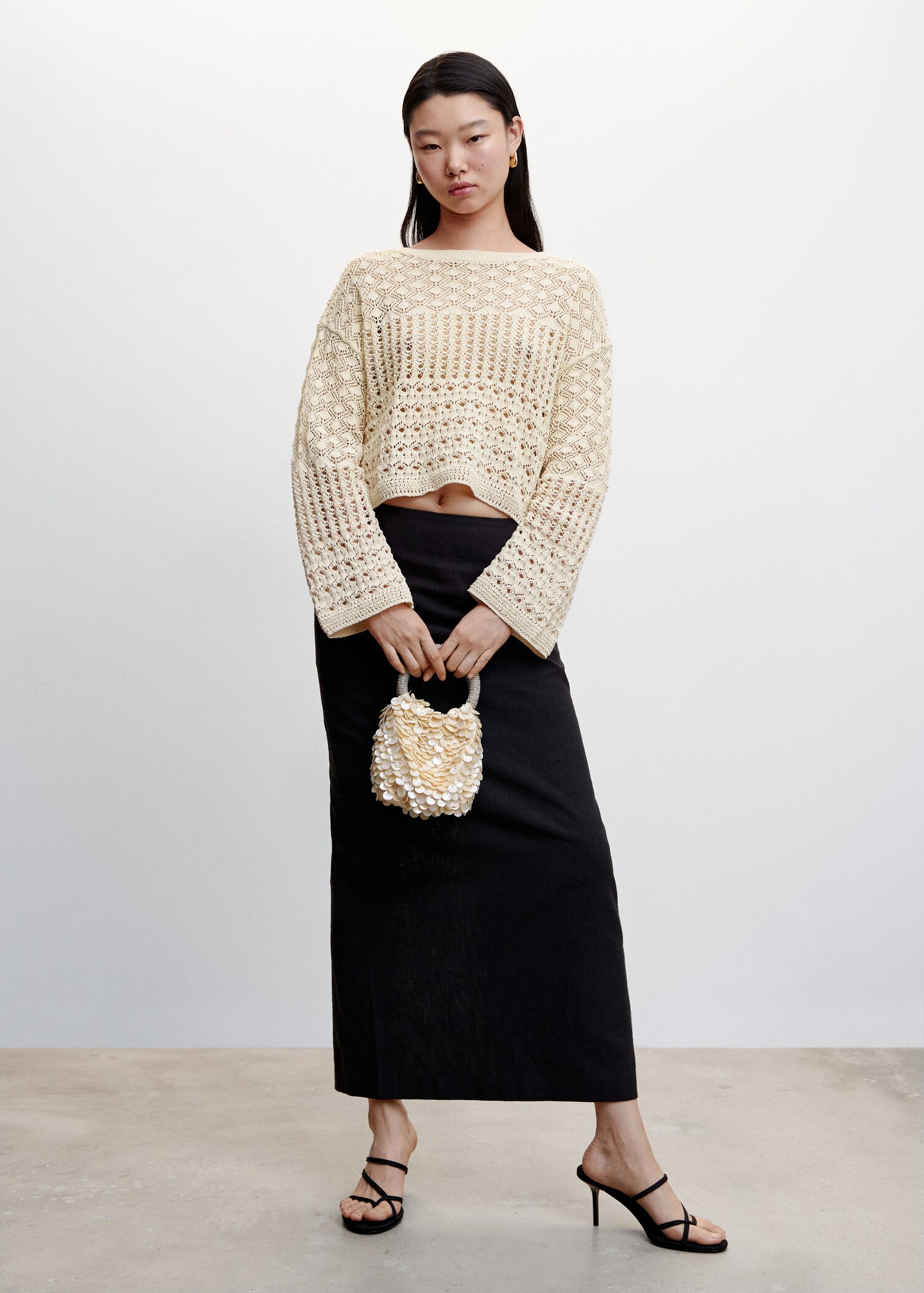 Openwork panel sweater - General plane
