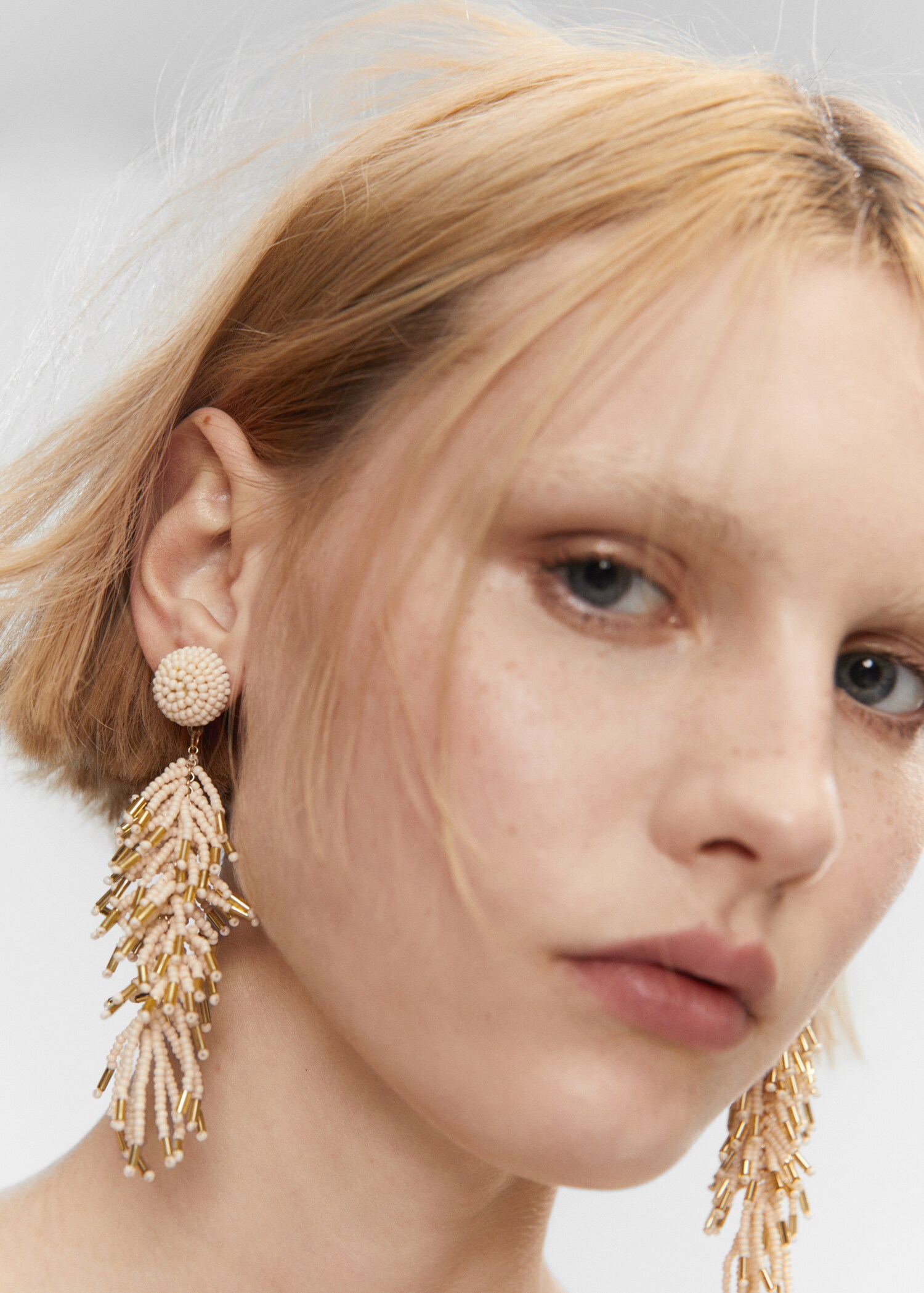 Boucles d'oreilles cascade perles - Plan général